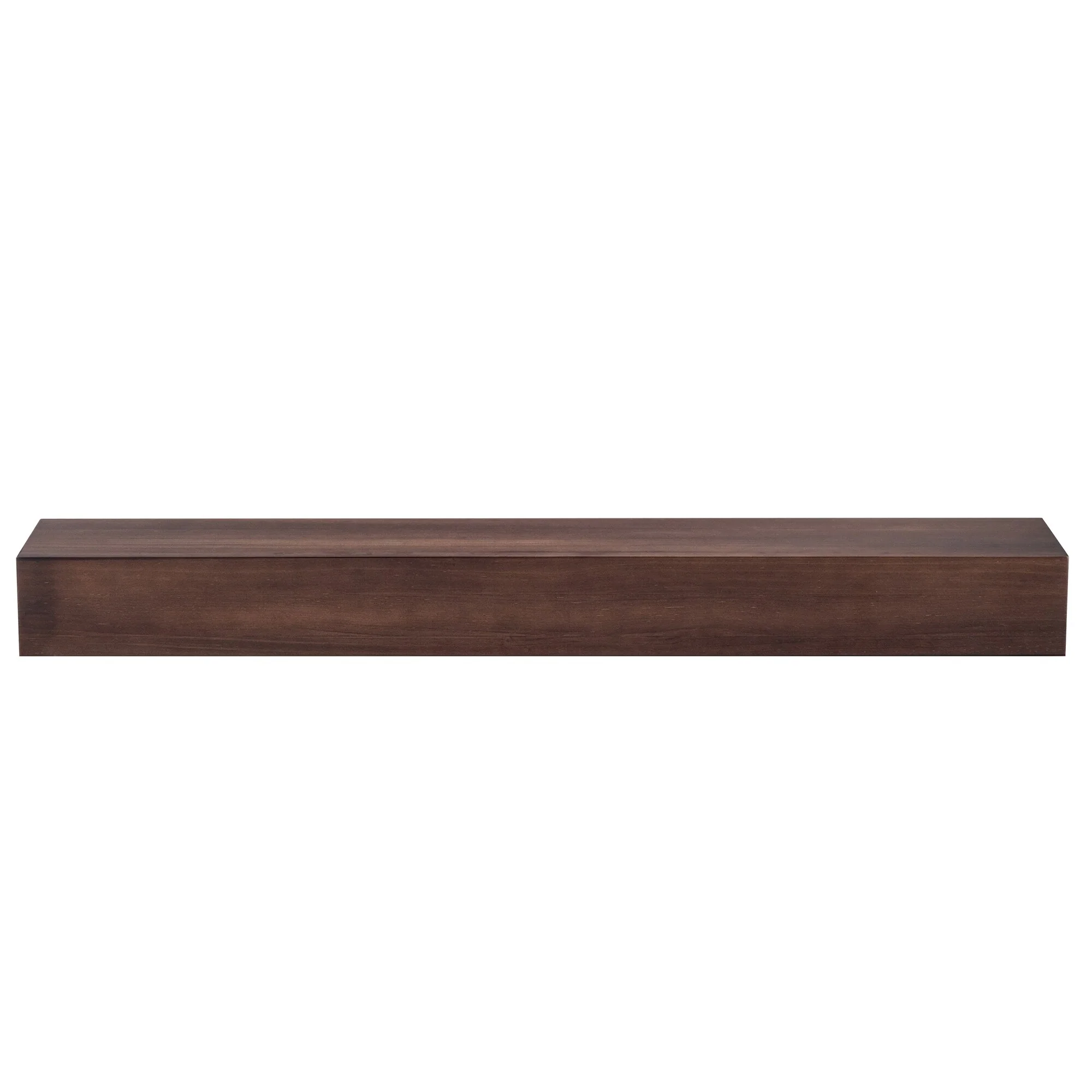 72 Inch Solid Pine Fireplace Mantel, Wall Mounted Floating Shelf in Brown - Image 7