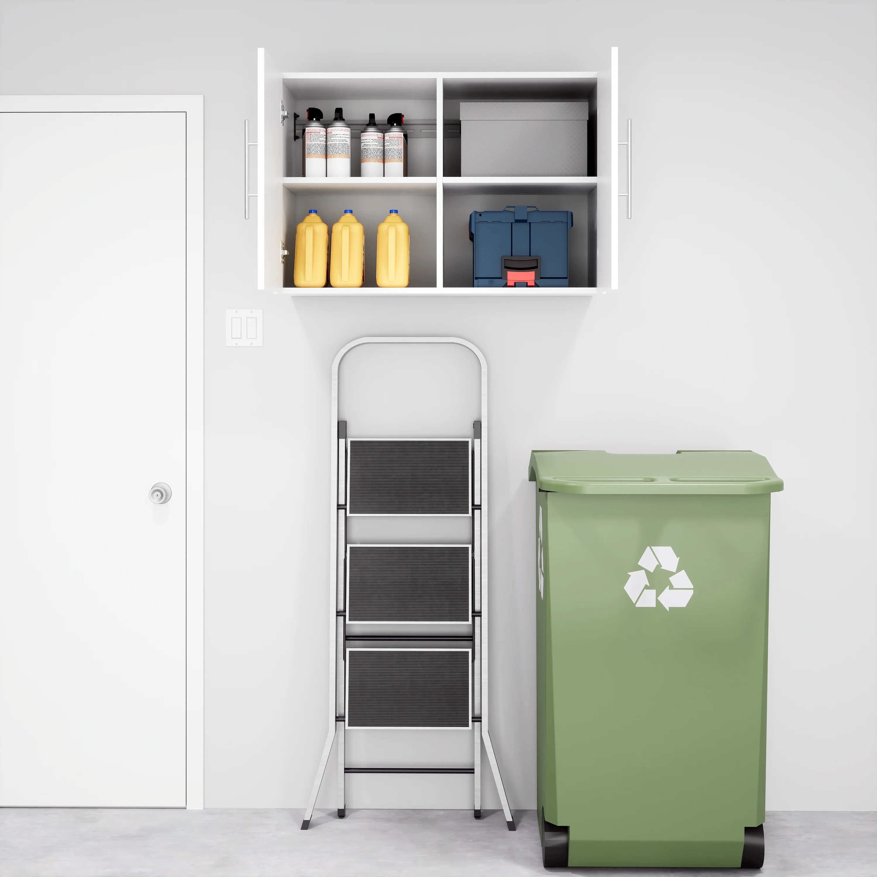 Prepac's HangUps Upper Storage Cabinet - Elegant and Spacious Wall Cabinets to Maximize Your Storage, 36" Size, Classic White Finish - Image 14