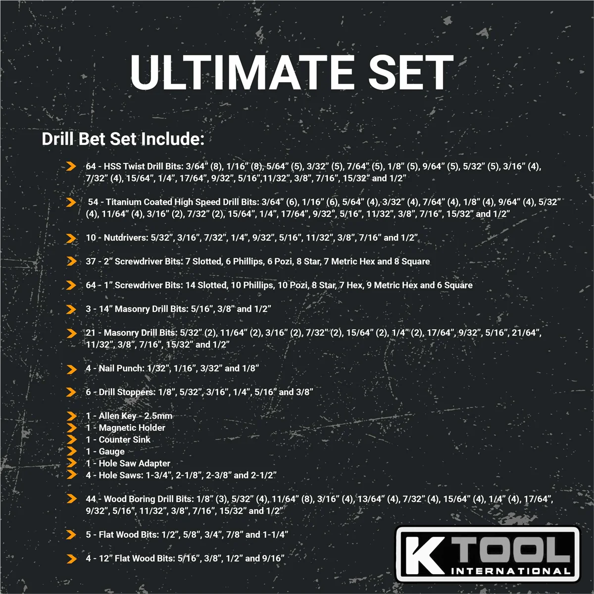 K Tool 10330 326-Piece Drill Bit/Accessory Set, Portable, Versatile Use - Image 8