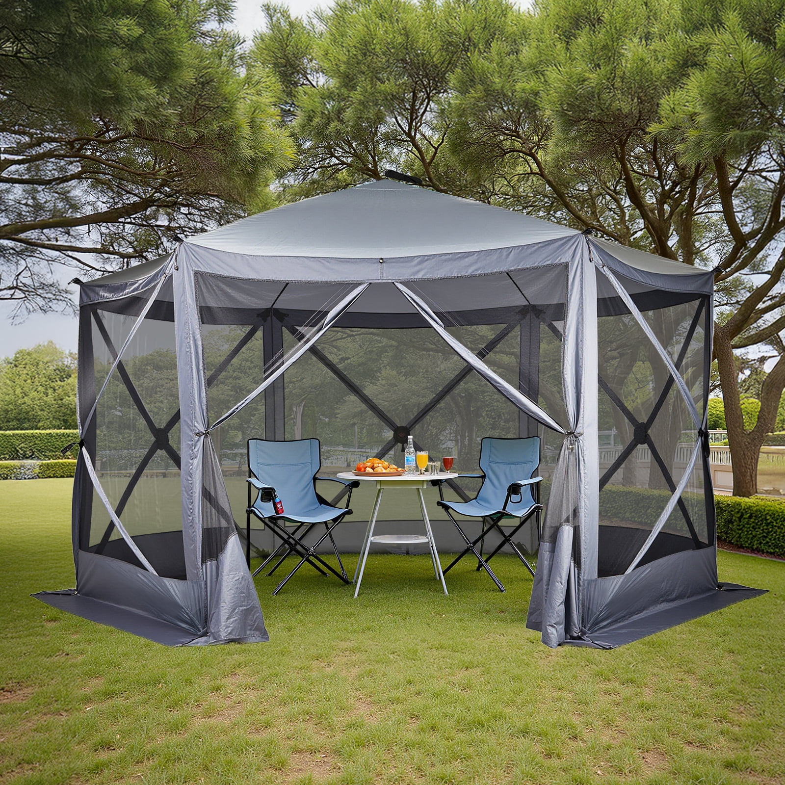 UBesGoo 12 x 12 Ez Pop Up Gazebo Canopy Tent with Mosquito Netting for Patio, Camping and Picnic Includes Carry Bag - Image 2