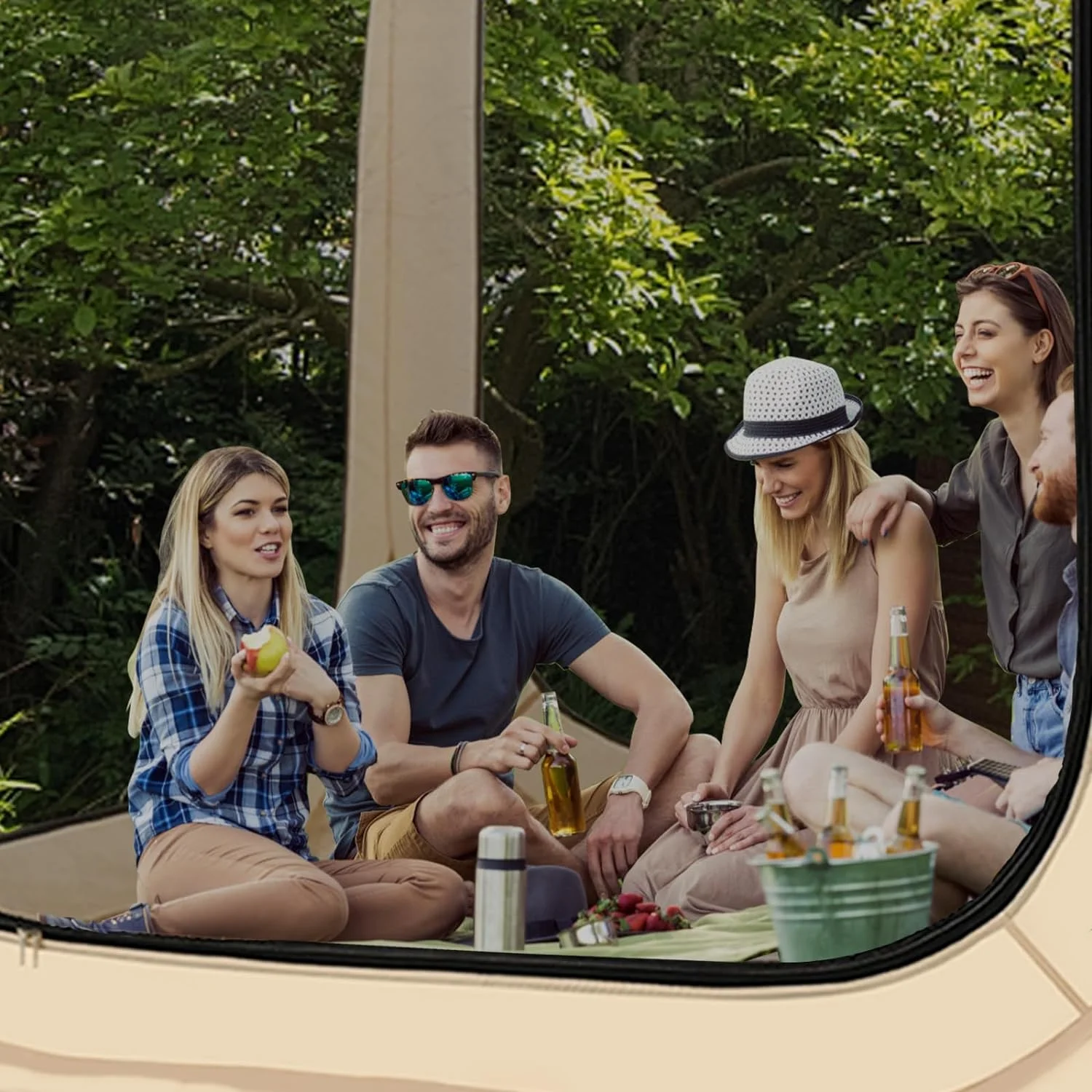 Slsy Screen House Tent Pop-Up, Portable Screen Room Canopy Instant Screen Tent Outdoor Camping Tent with Carry Bag for Patio, Backyard, Deck & Outdoor Activities - Image 16