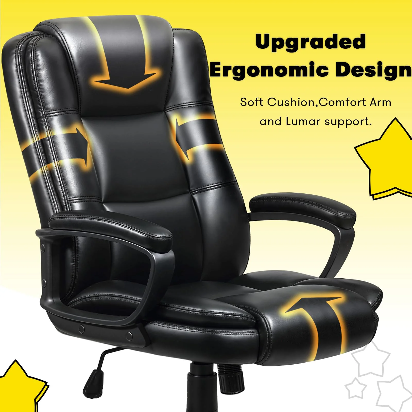Big and Tall Home Office Chair, Heavy Duty Ergonomic Computer Desk Chair for Home and Work - Image 7