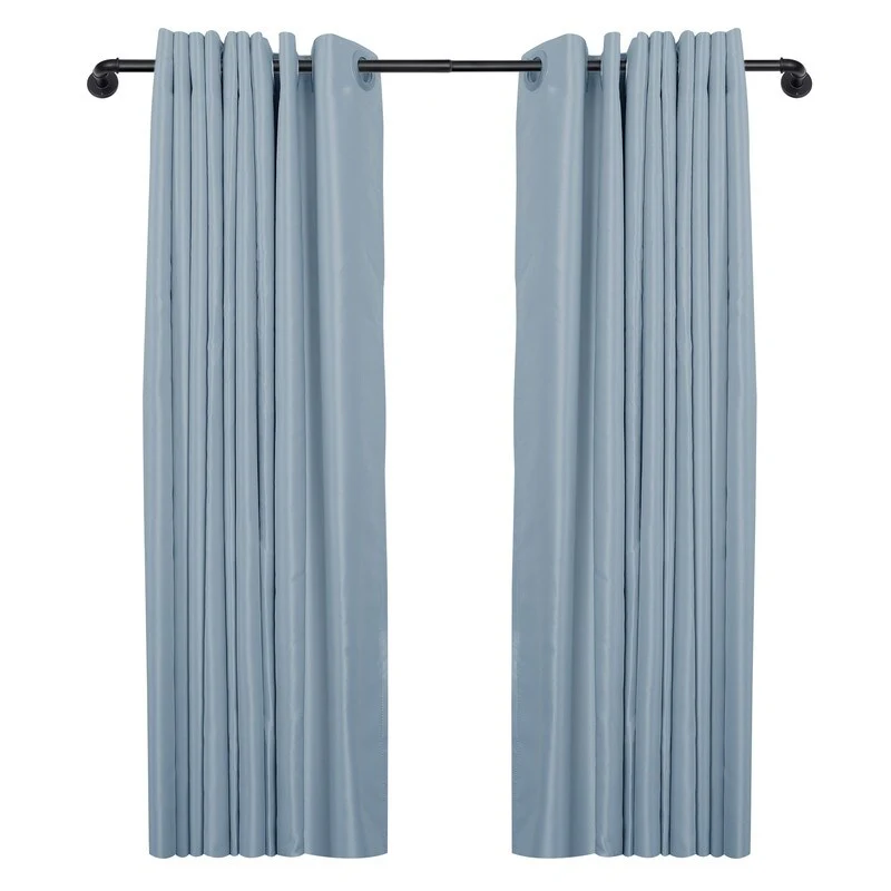 1 Inch Industrial Curtain Rods for Windows, Blackout Wrap-Around Rods, Rustic Matte Black - Image 11