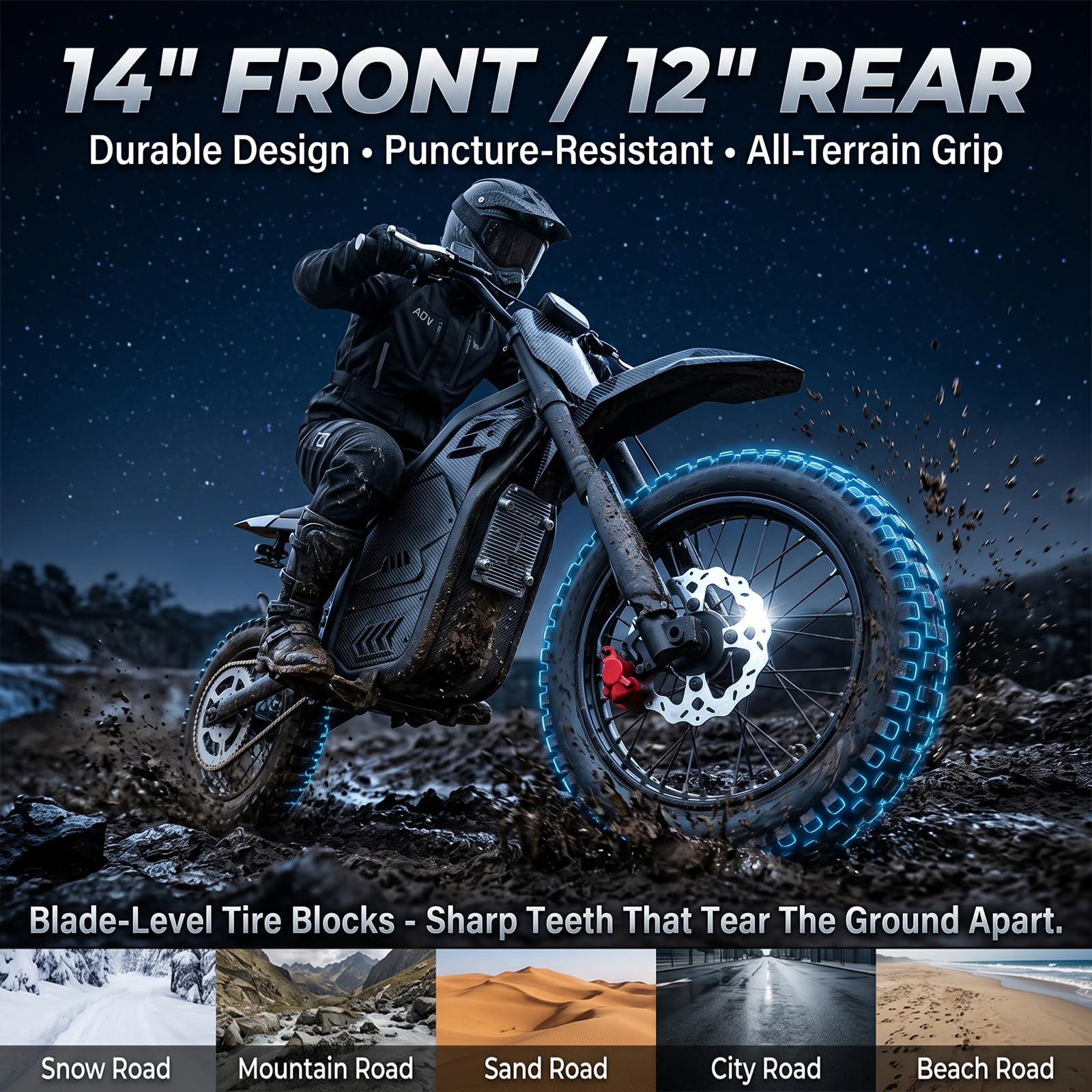 Electric Dirt Bike for Adults & Teens, 4000W Peak Motor, 45 MPH Top Speed - Image 5
