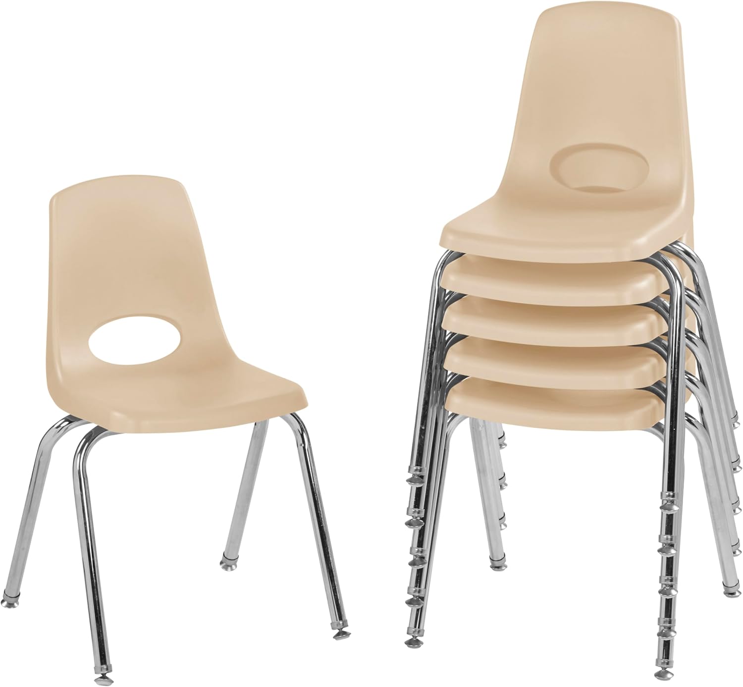 10" School Stack Chair with Swivel Glides, Purple, 6-Pack - Image 29