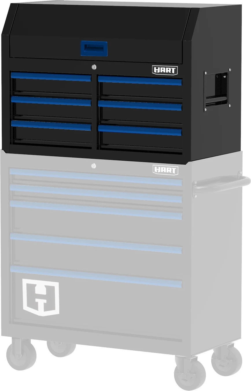HART 36-Inch 5-Drawer Rolling Tool Cabinet with Wood Top, Locking Steel Garage Storage, Black - Image 23