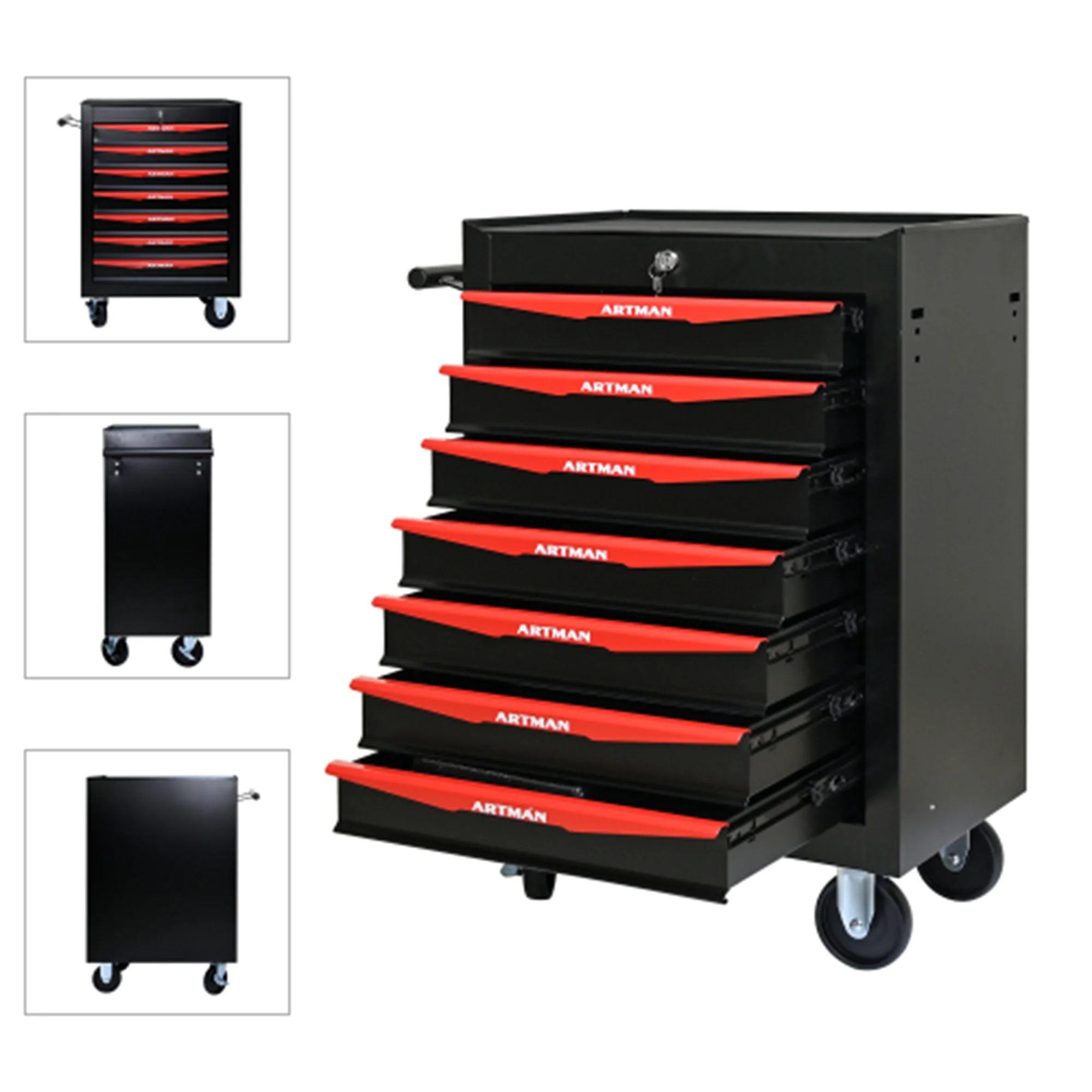 ARTMAN 20" 5-Drawer Rolling Metal Tool Chest Cabinet,Steel Tool Storage Box Organizer for Garage Workshop Warehouse - Image 28