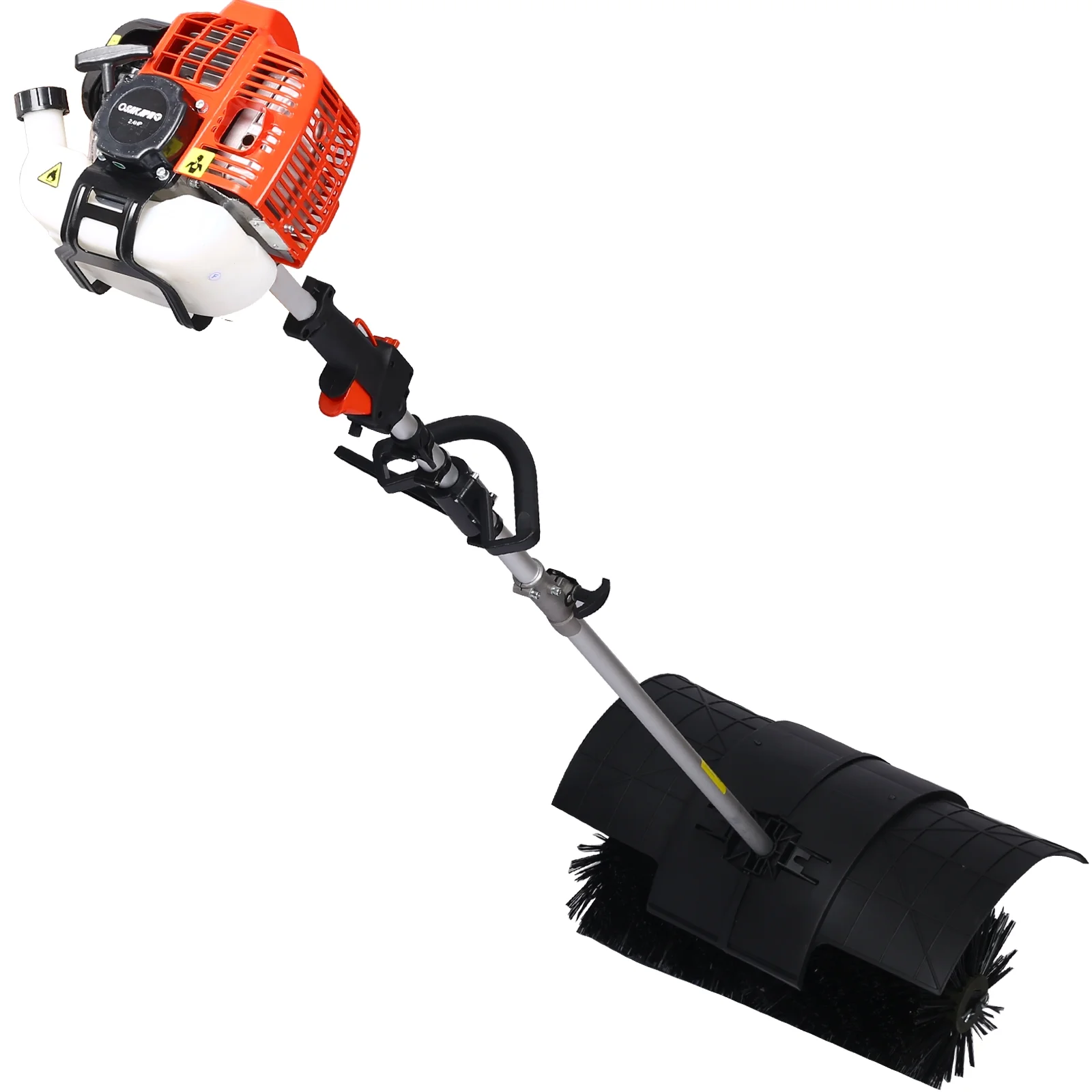 52CC 2-Stroke Broom Sweeper, Walk Behind Handheld Gas Powered Snow Sweeper, Brush Broom Sweeping Machine for Garden Lawn Yard Sidewalk Driveway Snow Cleaning, Broom Brush 24x9" EPA, D9025 - Image 15