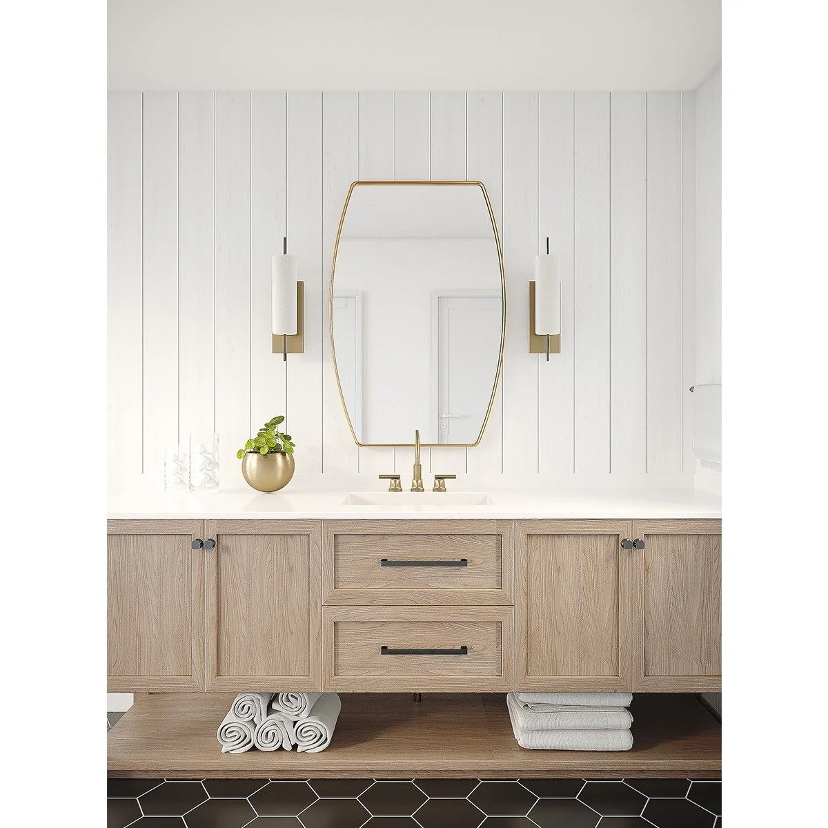 Modern Oblong Metal Wall Mirror, Decorative Elongated Hanging Mirror for Living Room, Bedroom and Entryway - Image 38