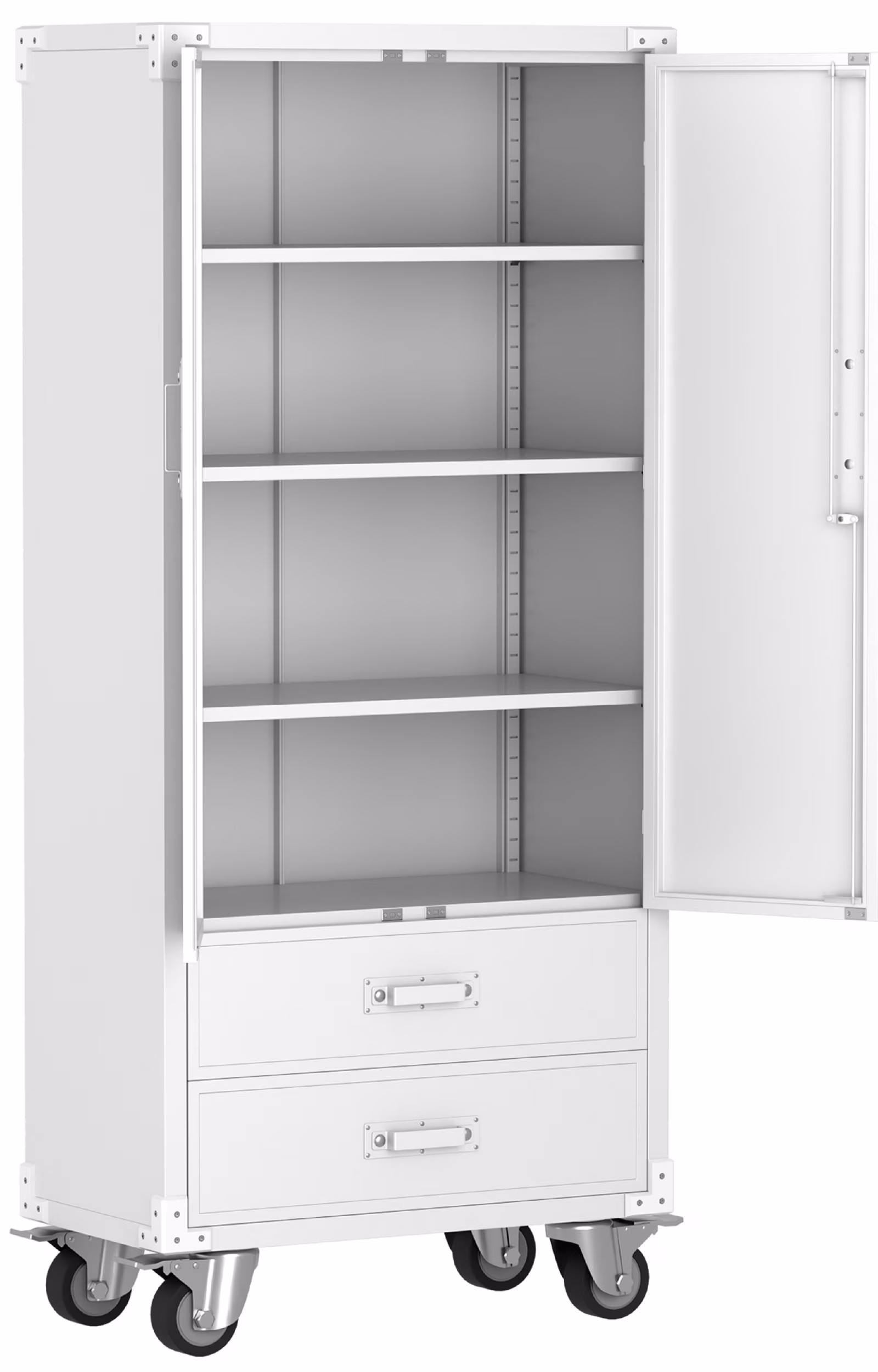 SUPEER 71" Metal Storage Cabinets with Wheels and Pegboards, Industrial Cabinet with 2 Drawers and 2 Adjustable Shelves,, Assembly Required - Image 31