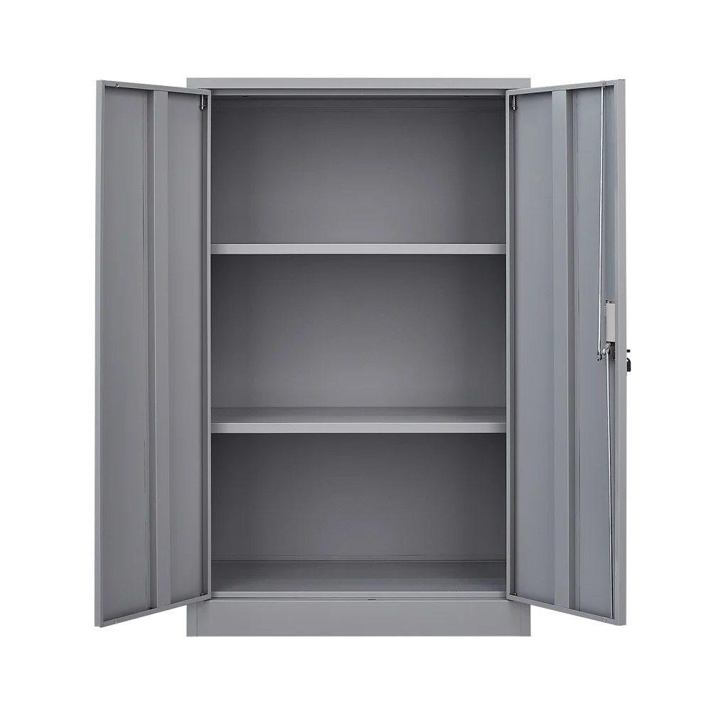 JINS AND VICO Metal Storage Cabinet Lockable, Steel White - Image 10