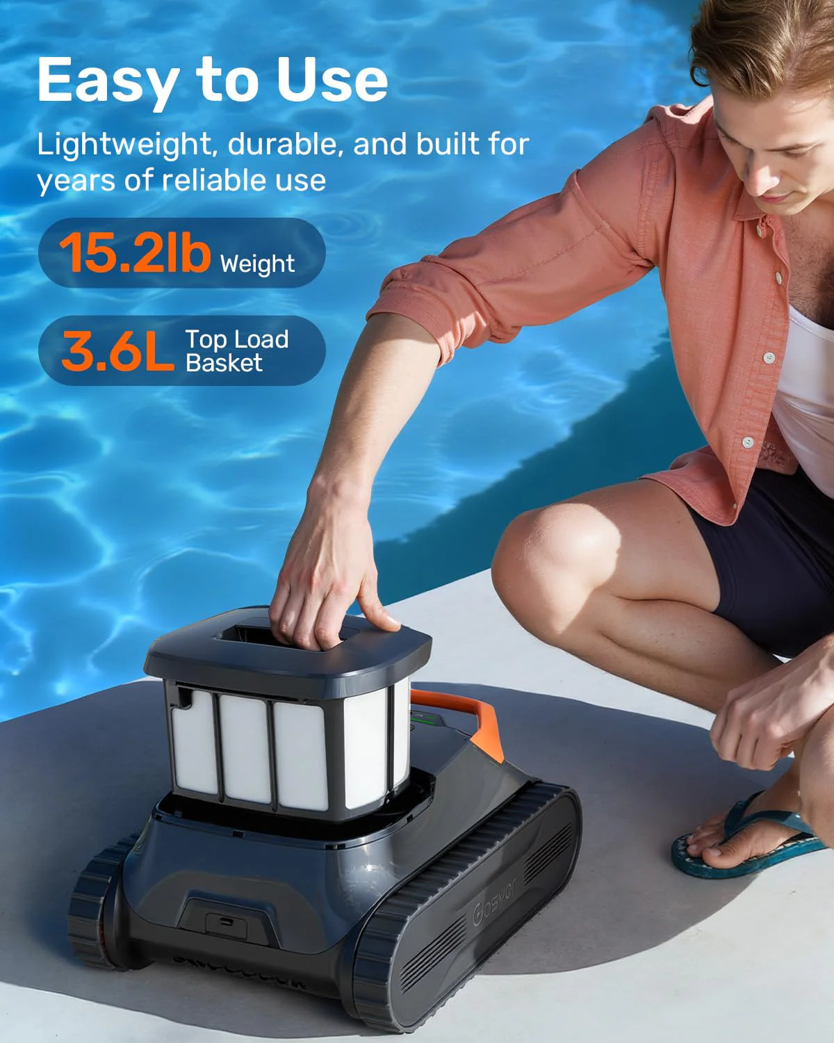 Cordless Robotic Pool Vacuum Cleaner, Smart Navigation with Wall and Waterline Cleaning - Image 6