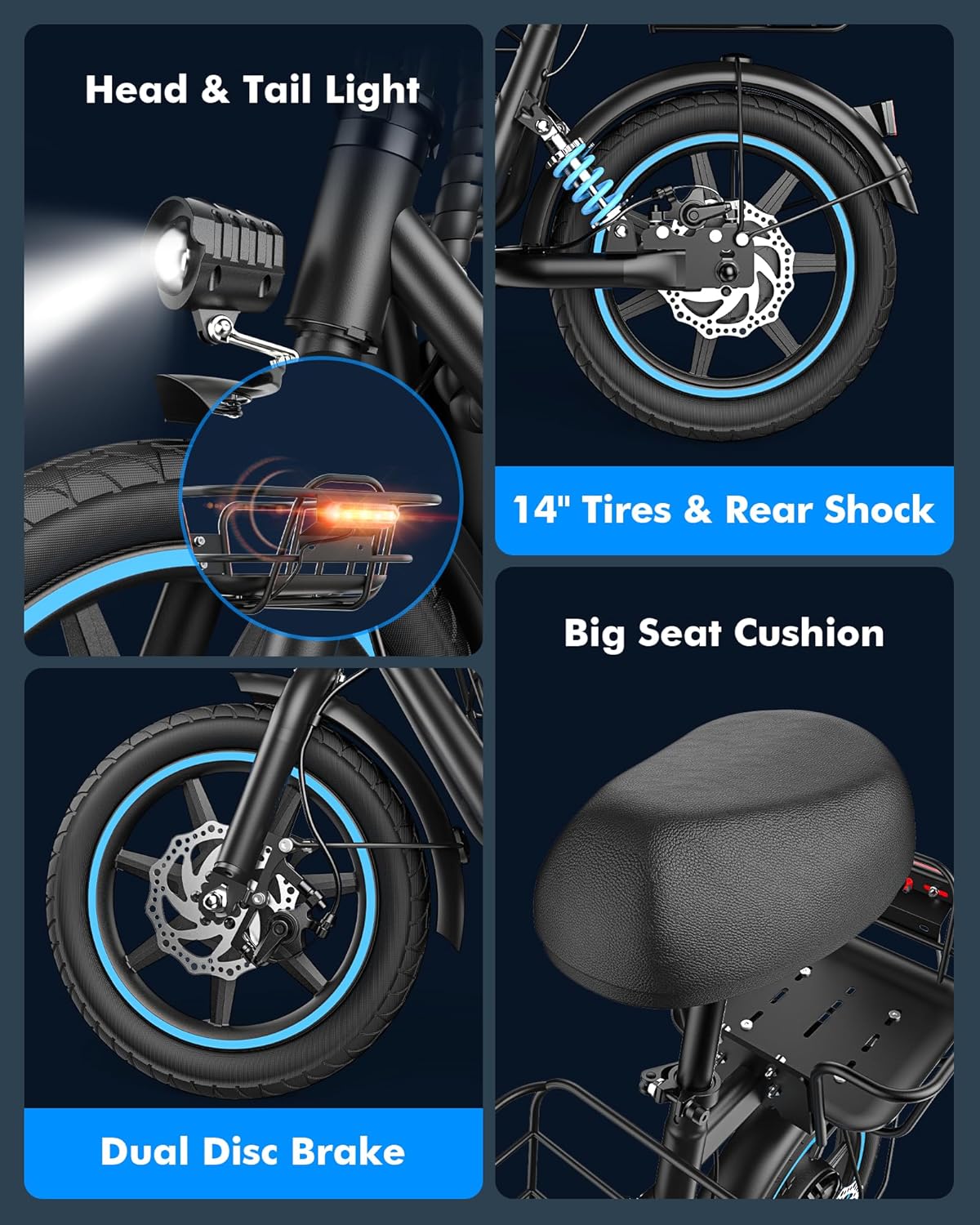 Electric Scooter with Large Basket, 550W Motor - Image 15