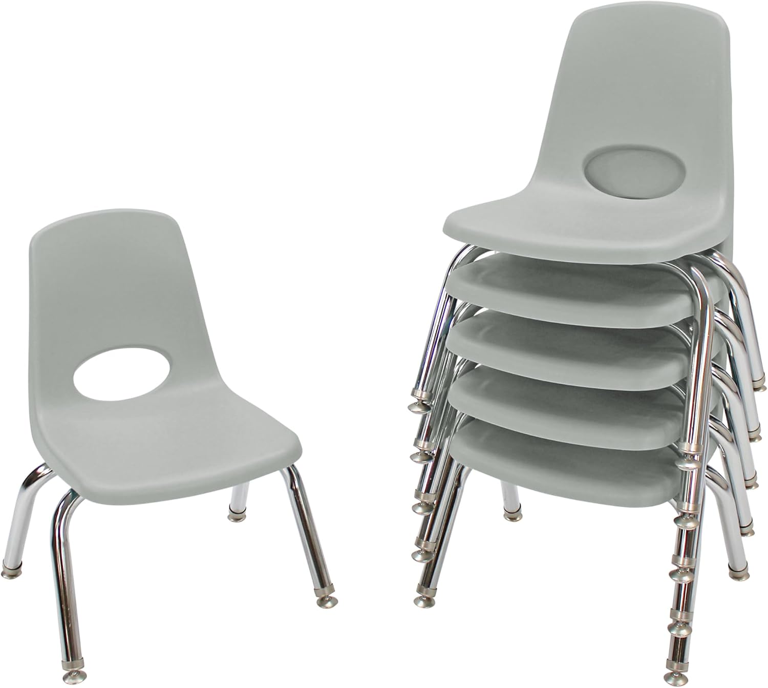 10" School Stack Chair with Swivel Glides, Purple, 6-Pack - Image 12