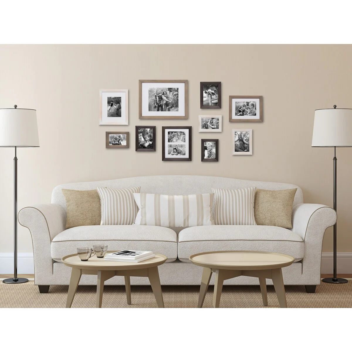 10-Piece Wood Gallery Wall Picture Frame Set, Decorative Photo Display Frames for Living Room, Bedroom and Home Decor - Image 60