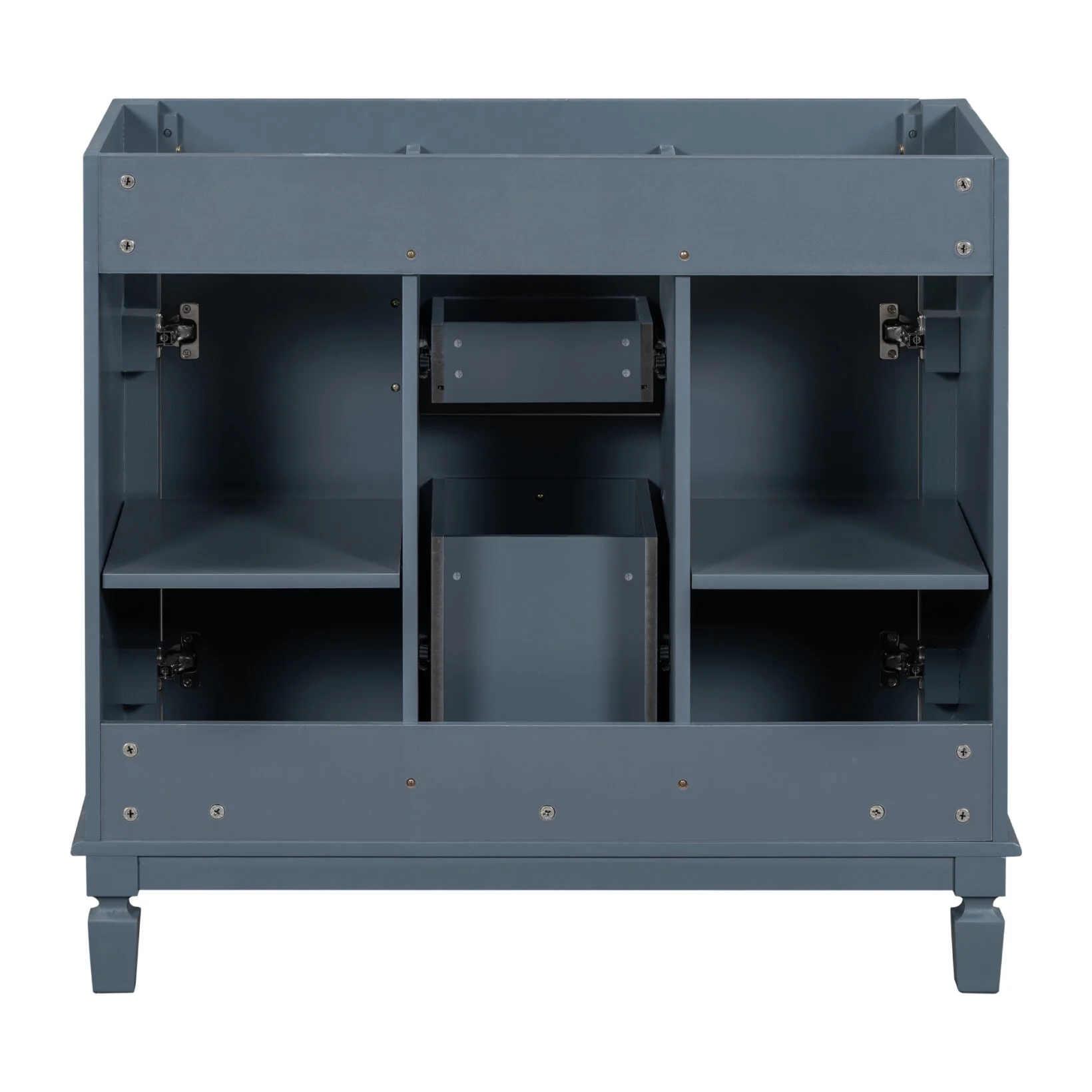 Modern Bathroom Furniture Set, 36" Bathroom Vanity with Top Sink, 35" Wall Mounted Bathroom Storage Cabinet, Mirror Cabinet with 6 Shelves, Storage Cabinet with 2 Doors and 2 Drawers, Grey - Image 17