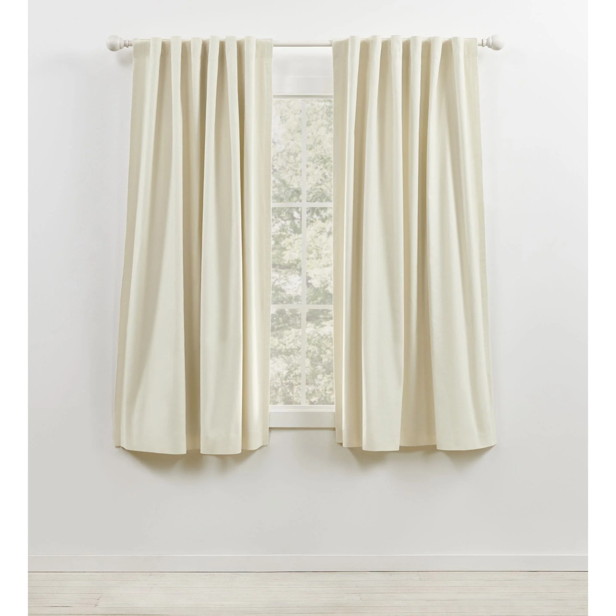 Blackout Single Curtain Panel, Back Tab and Rod Pocket Window Curtain - Image 2