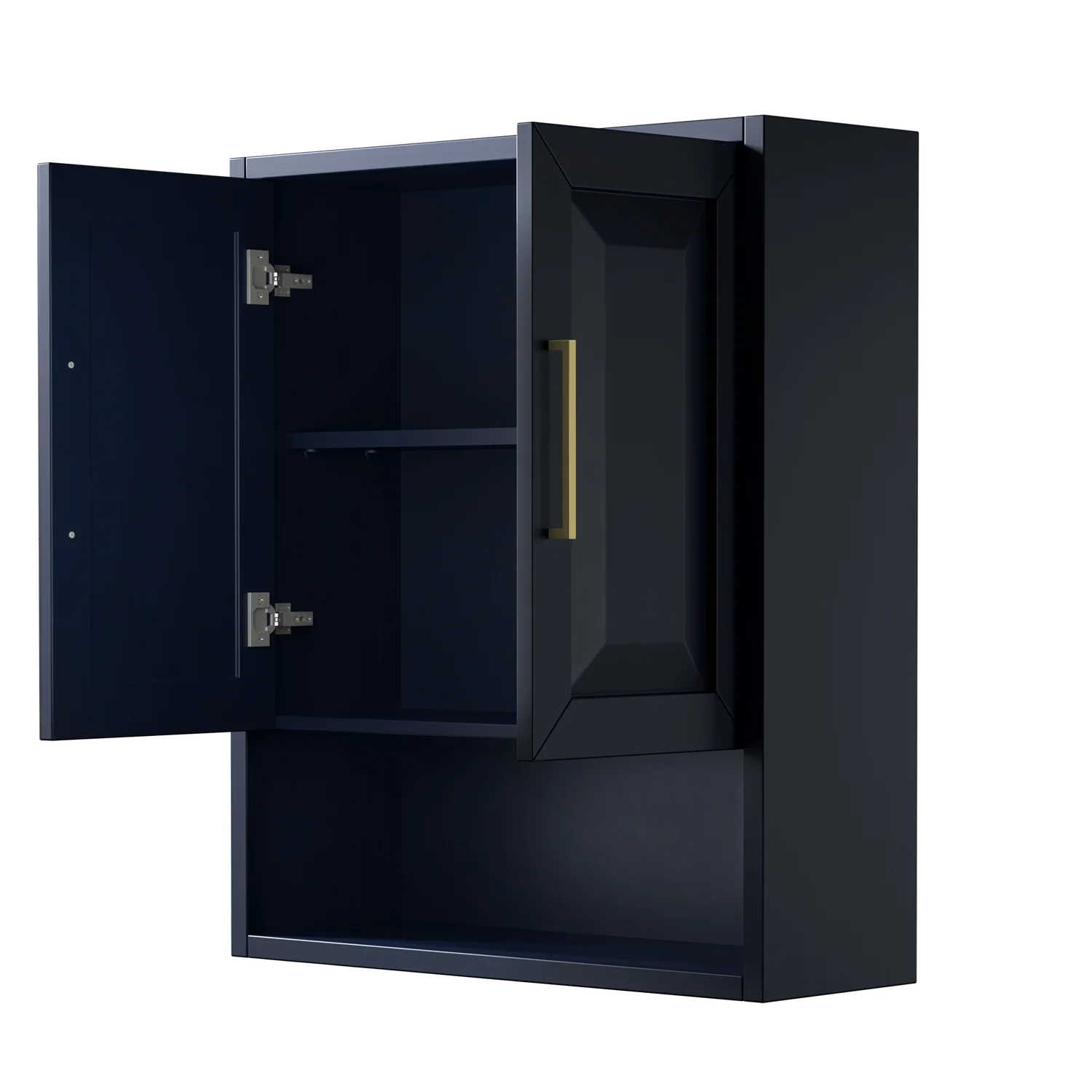 Wyndham Collection Daria Over-the-Toilet Bathroom Wall-Mounted Storage Cabinet in Dark Espresso with Matte Black Trim - Image 29