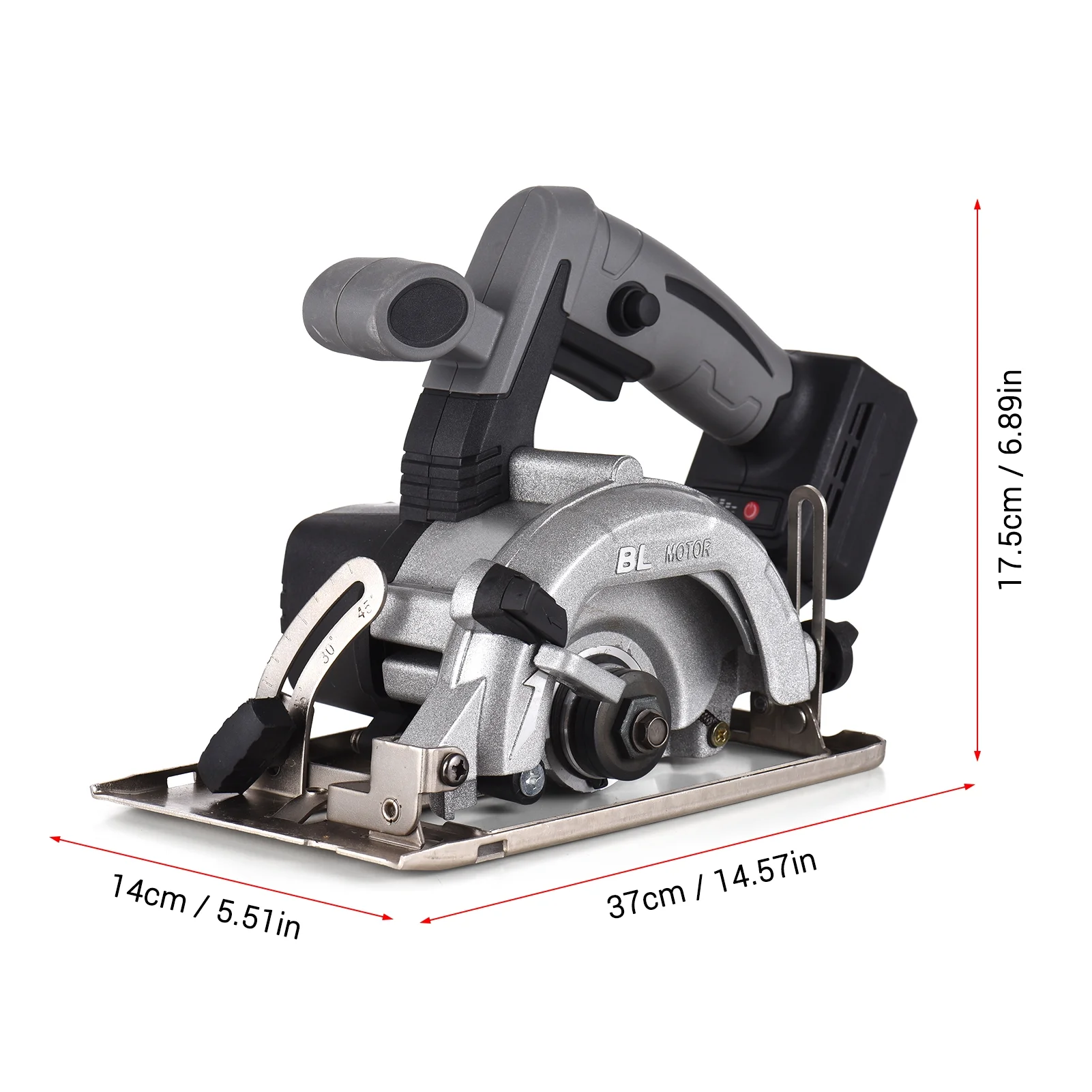 NANWEI Circular Saw Electric Saw 21V 7800RPM Cordless Brushless Tile Saw 45 Degree Adjustable Bevel Cutting with 110mm Blade - Image 10