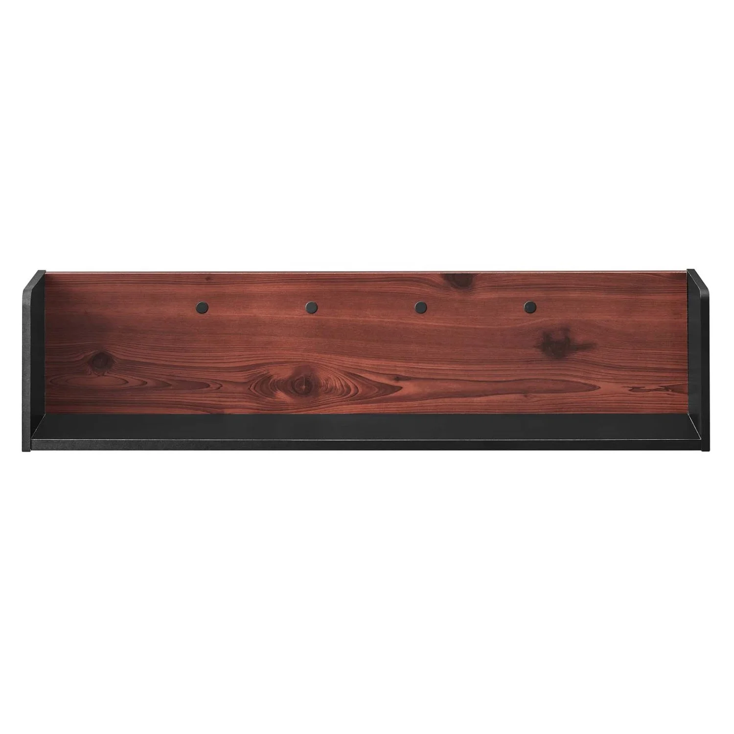 Wall Mount Storage Display Accent Cabinet, Black Cherry, Wood, Living Office Kitchen Hospitality Restaurant, Modern Contemporary HB34531 - Image 5