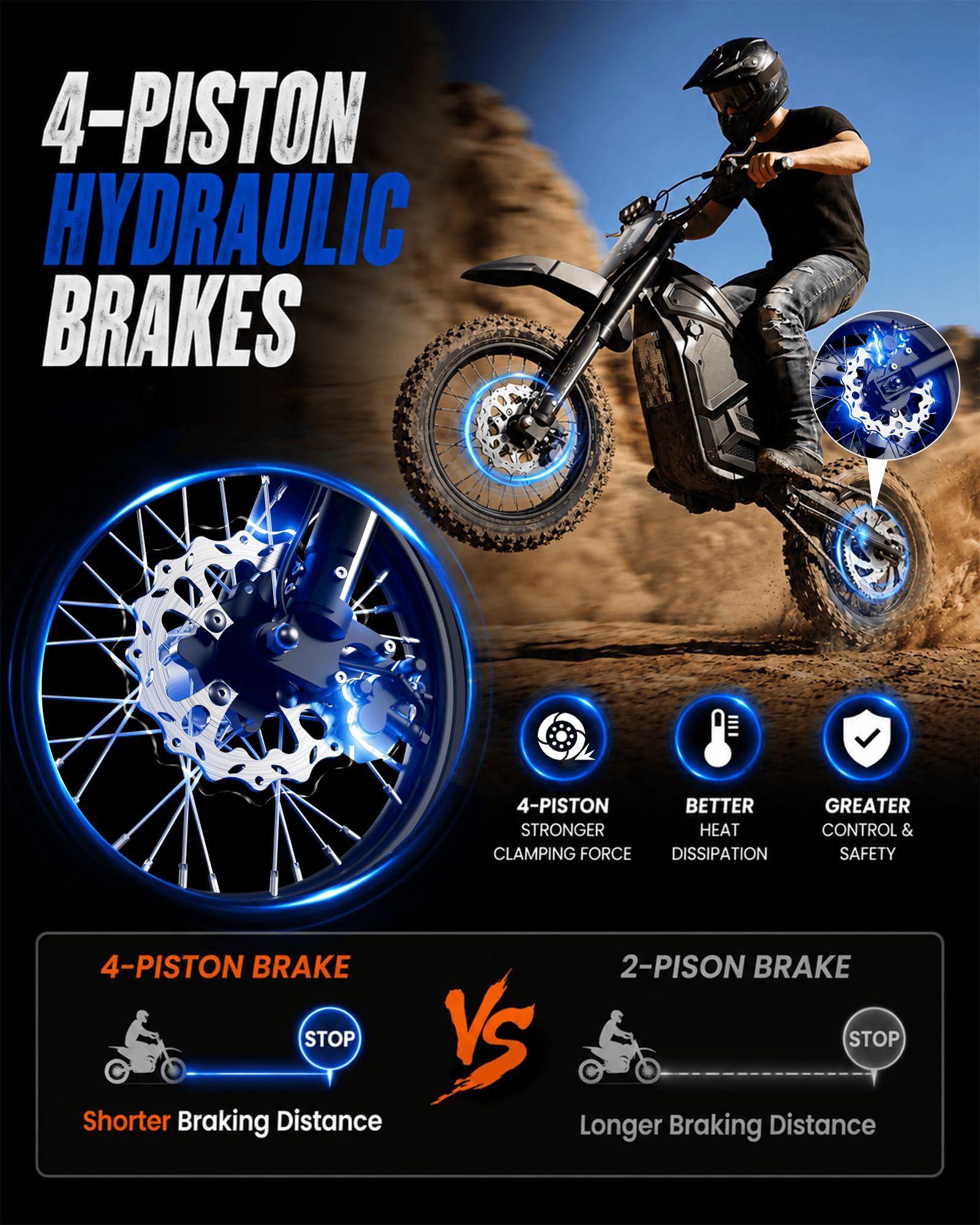 Electric Dirt Bike 5500W Peak Power, Electric Motorcycles - Image 7