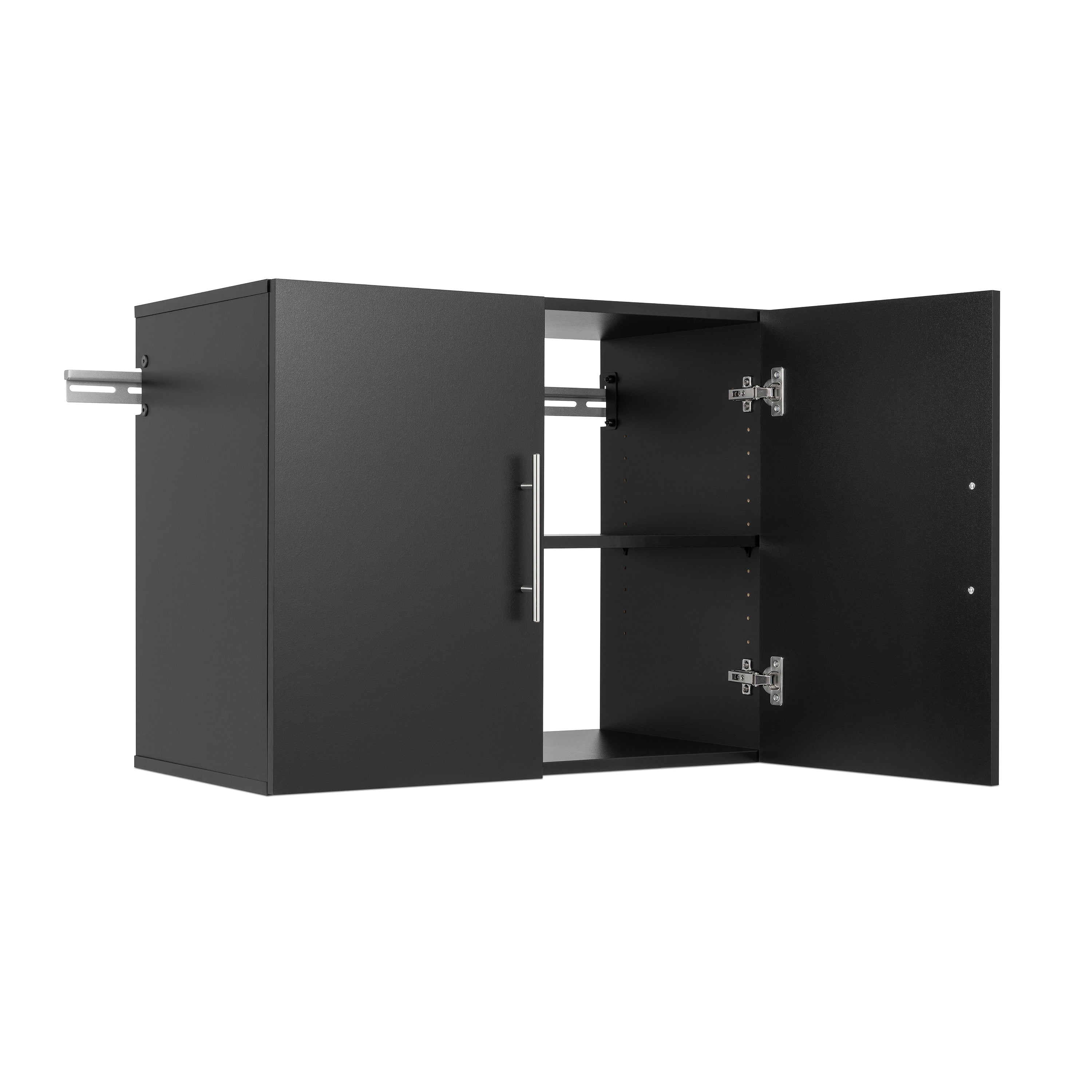 Prepac HangUps 30" Upper Wooden Garage Storage Cabinet in Black - Image 20
