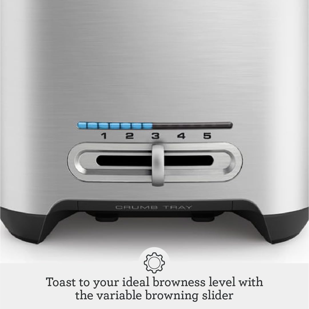 Die-Cast Smart Toaster, 2-Slice, Brushed Stainless Steel - Image 5