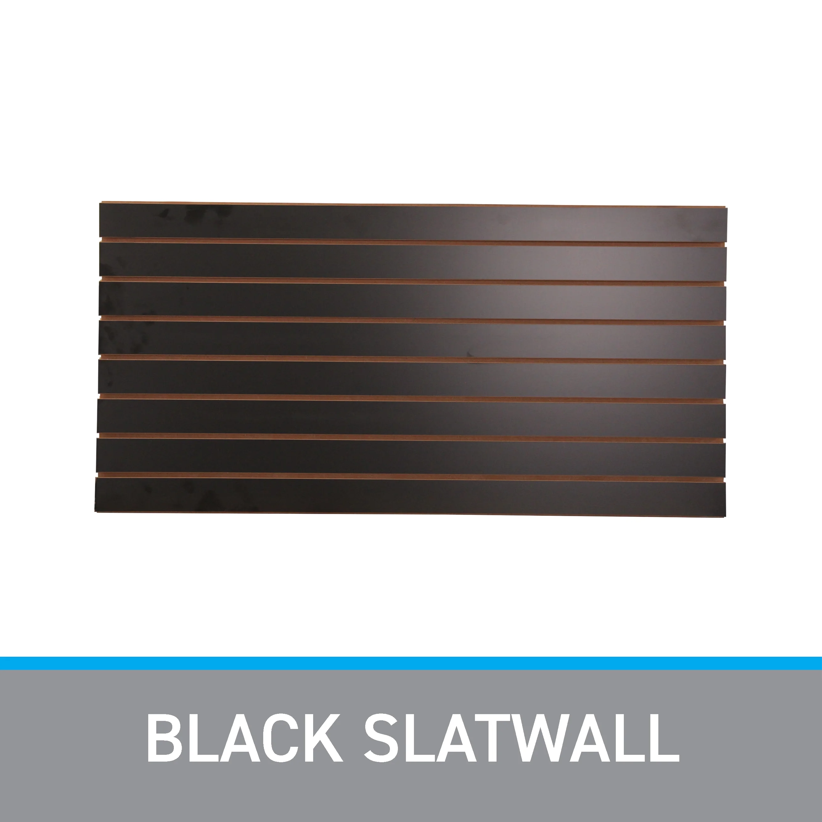 SSWBasics 4 ft x 2 ft Horizontal Black Slatwall Panels for Wall (24"H x 48"L) - Pack of 2 - Garage Wall Organizer Panels and Craft Storage Organization Slatwall Panel - Image 4