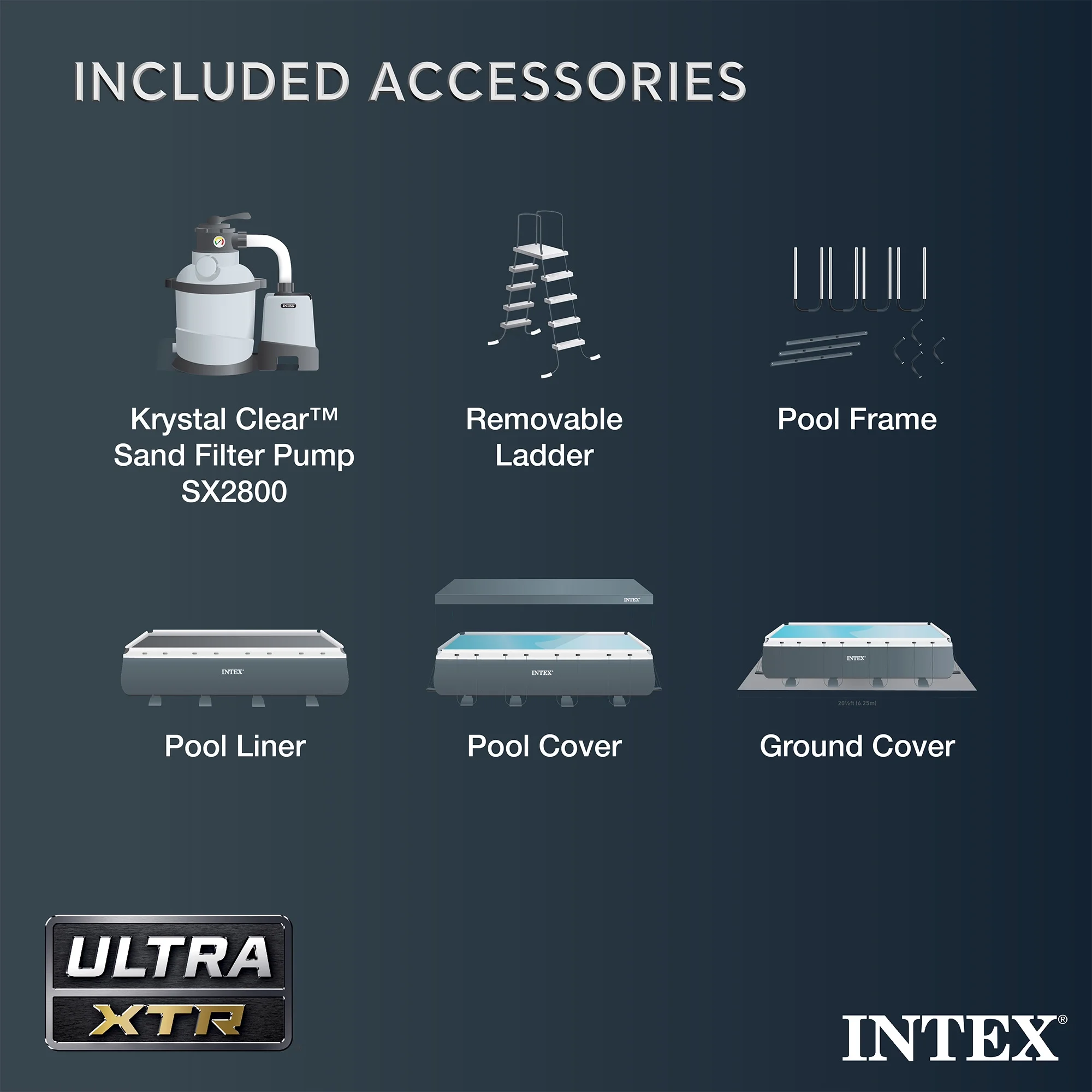 INTEX 32ft x 16ft x 52in Ultra XTR Above Ground Pool & Deluxe Maintenance Cleaning Kit - Image 6