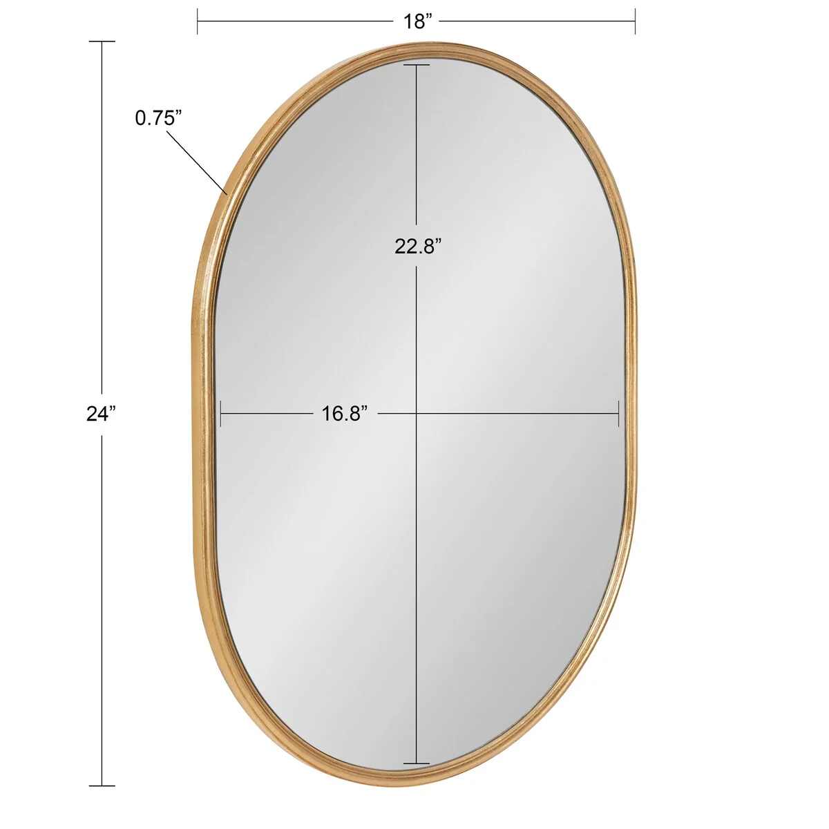 Modern Capsule Framed Wall Mirror, Decorative Oval Accent Mirror for Living Room, Bedroom and Entryway - Image 62