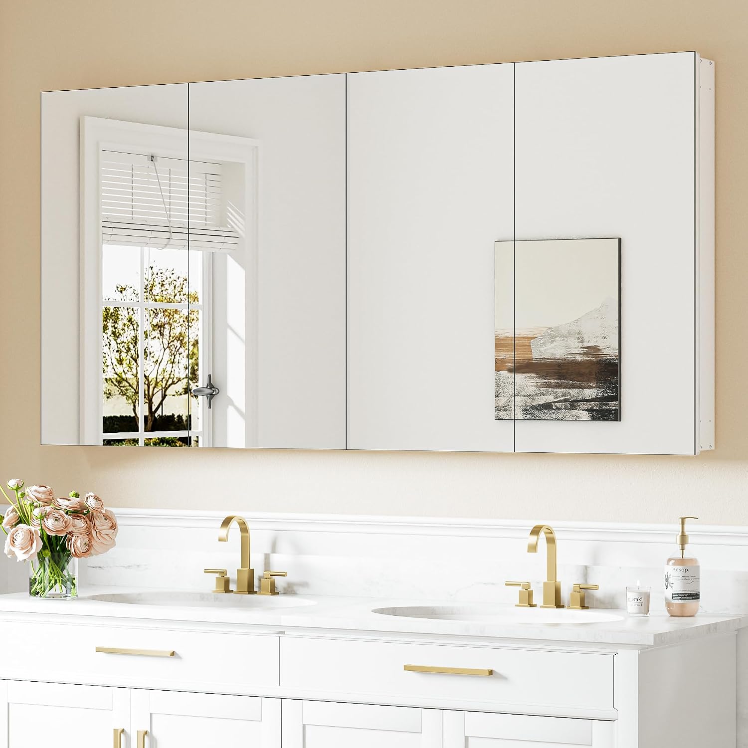 Black Medicine Cabinet with Mirror 20" x 26", Lightweight Aluminum - Image 20