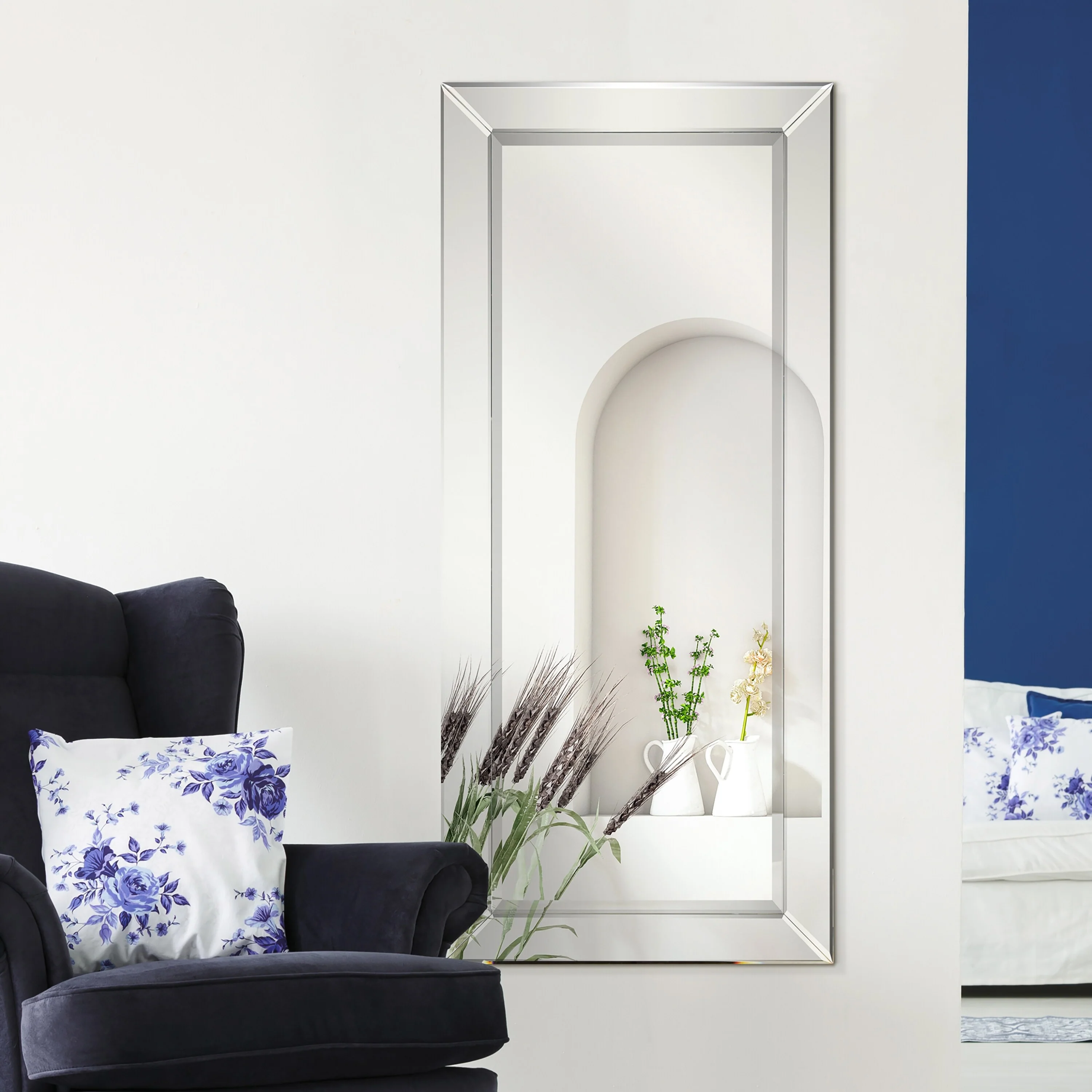 Beveled Rectangular Clear HD Wall Mirror, Bathroom Vanity and Bedroom Mirror, 3 Sizes - Image 11