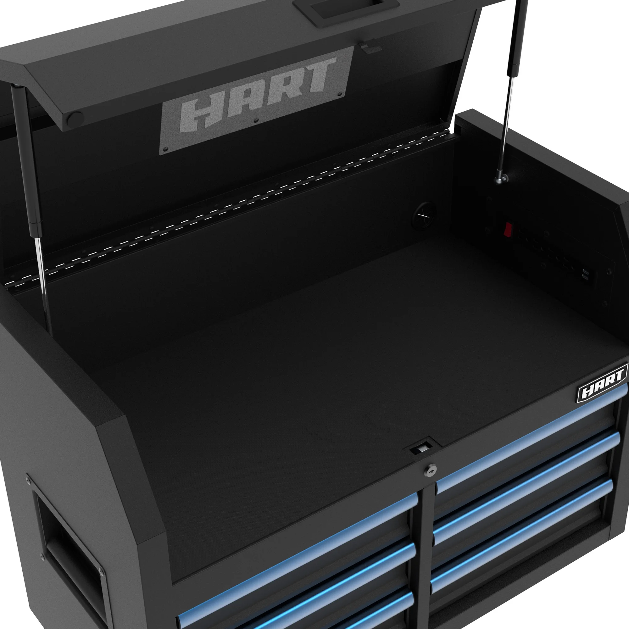 HART 36-Inch 5-Drawer Rolling Tool Cabinet with Wood Top, Locking Steel Garage Storage, Black - Image 17