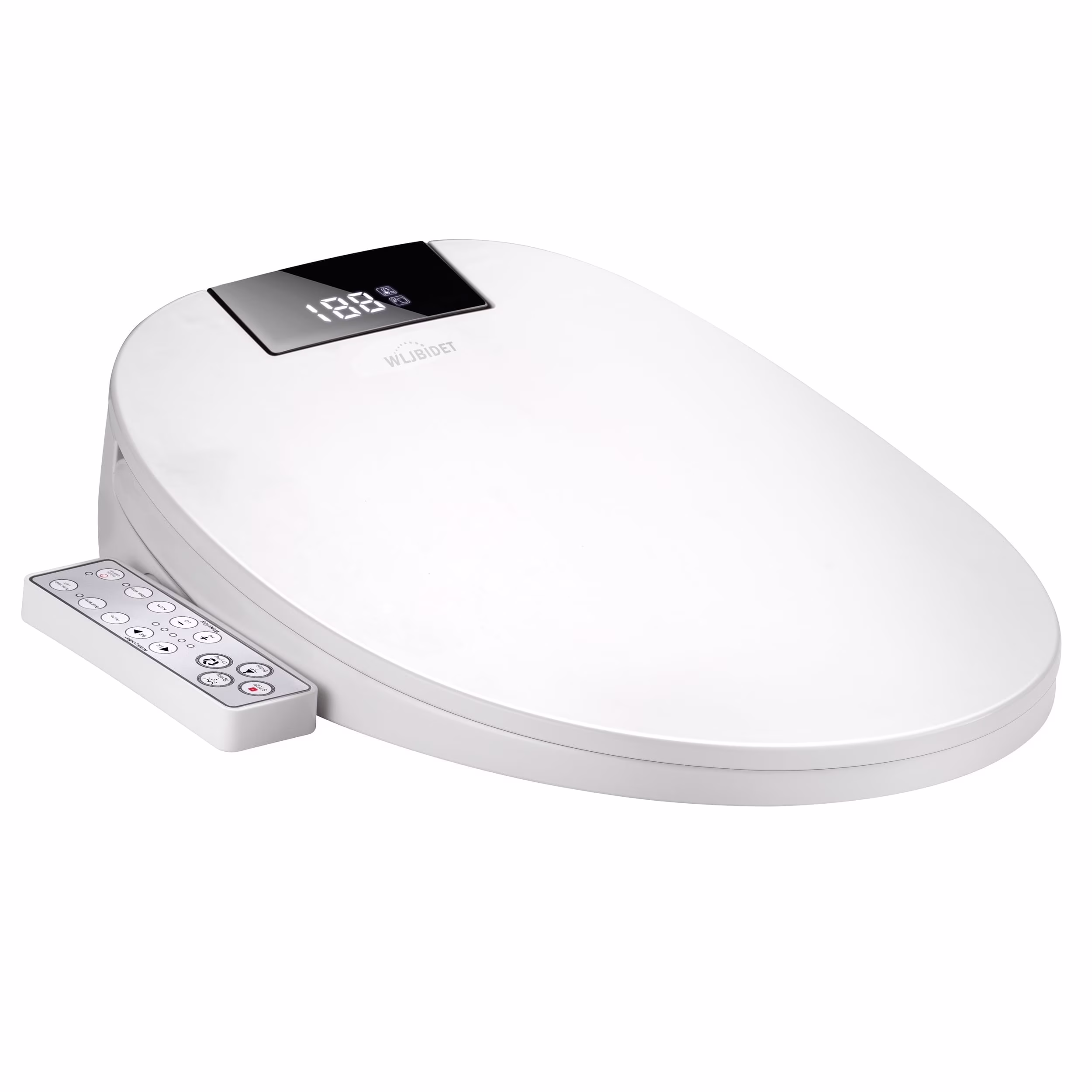 WLJBIDET Toilet Bidet Seat, Instant Warm Water, Self-Cleaning Nozzle, Multiple Spraying Modes, Electric Heated Seat, Warm Air Drying, Soft Closed Lid, Display Screen, Requires Electricity, Elongated - Image 2