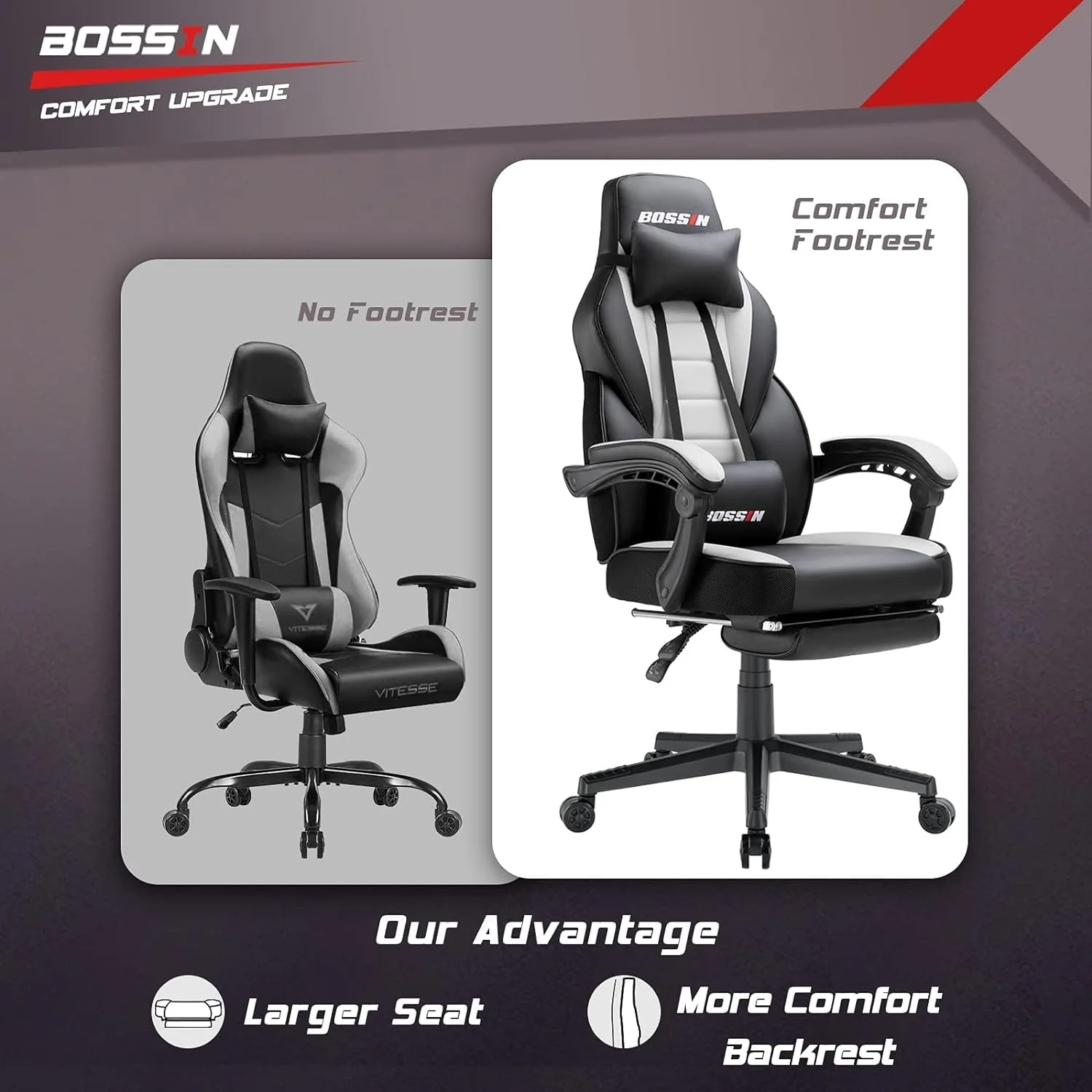 Racing Style Gaming Chair, 300 lbs Big and Tall High Back Computer Chair - Image 31
