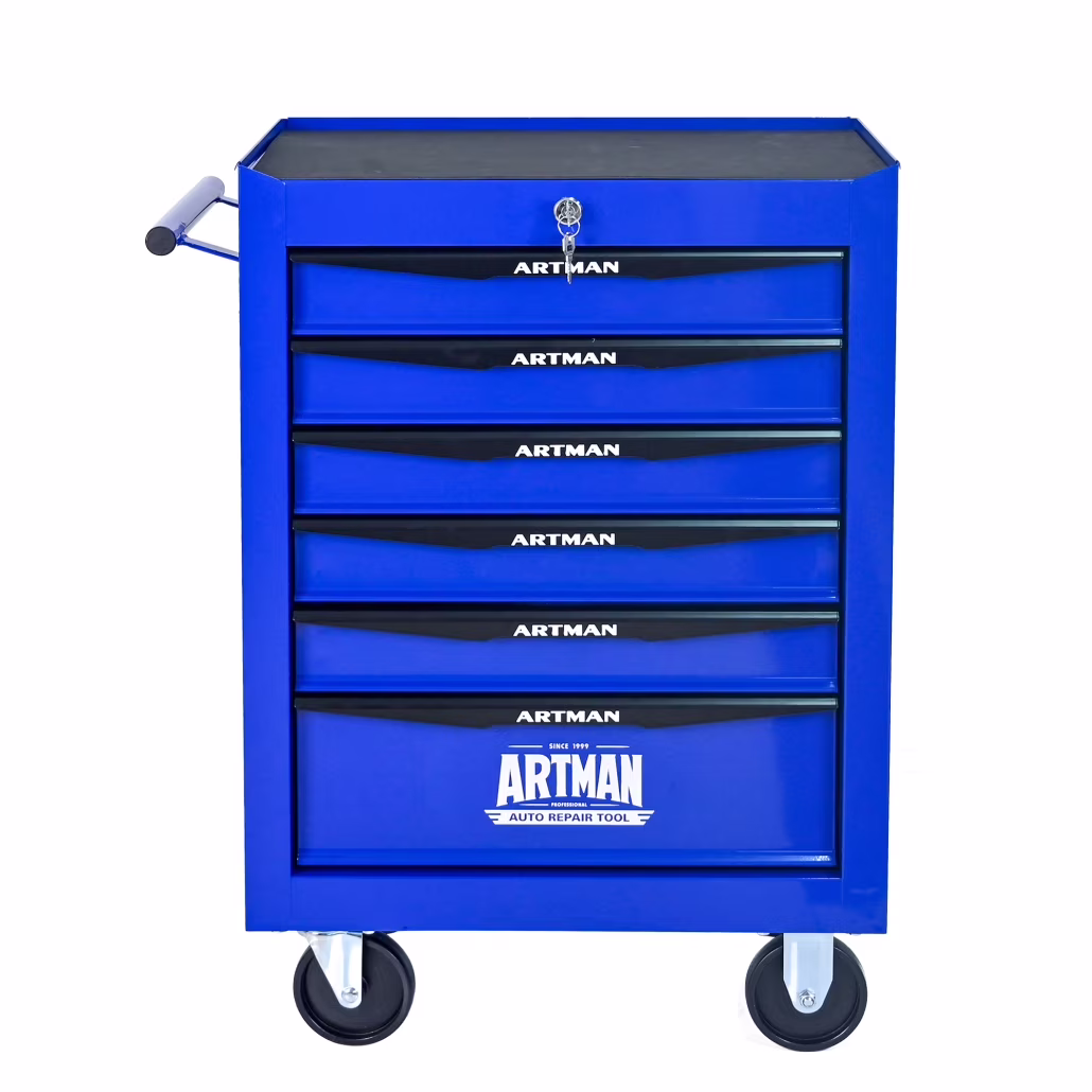 Rolling Steel Tool Chest with 7 Drawers, Ball Bearing Slides & 4-Wheel Mobility - Lockable Storage Cabinet for Workshop or Garage - Image 4