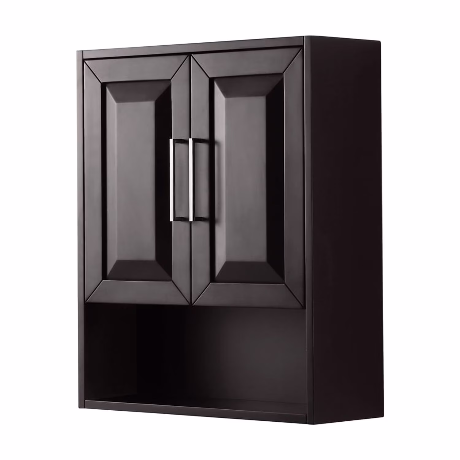 Wyndham Collection Daria Over-the-Toilet Bathroom Wall-Mounted Storage Cabinet in Dark Espresso with Matte Black Trim - Image 15