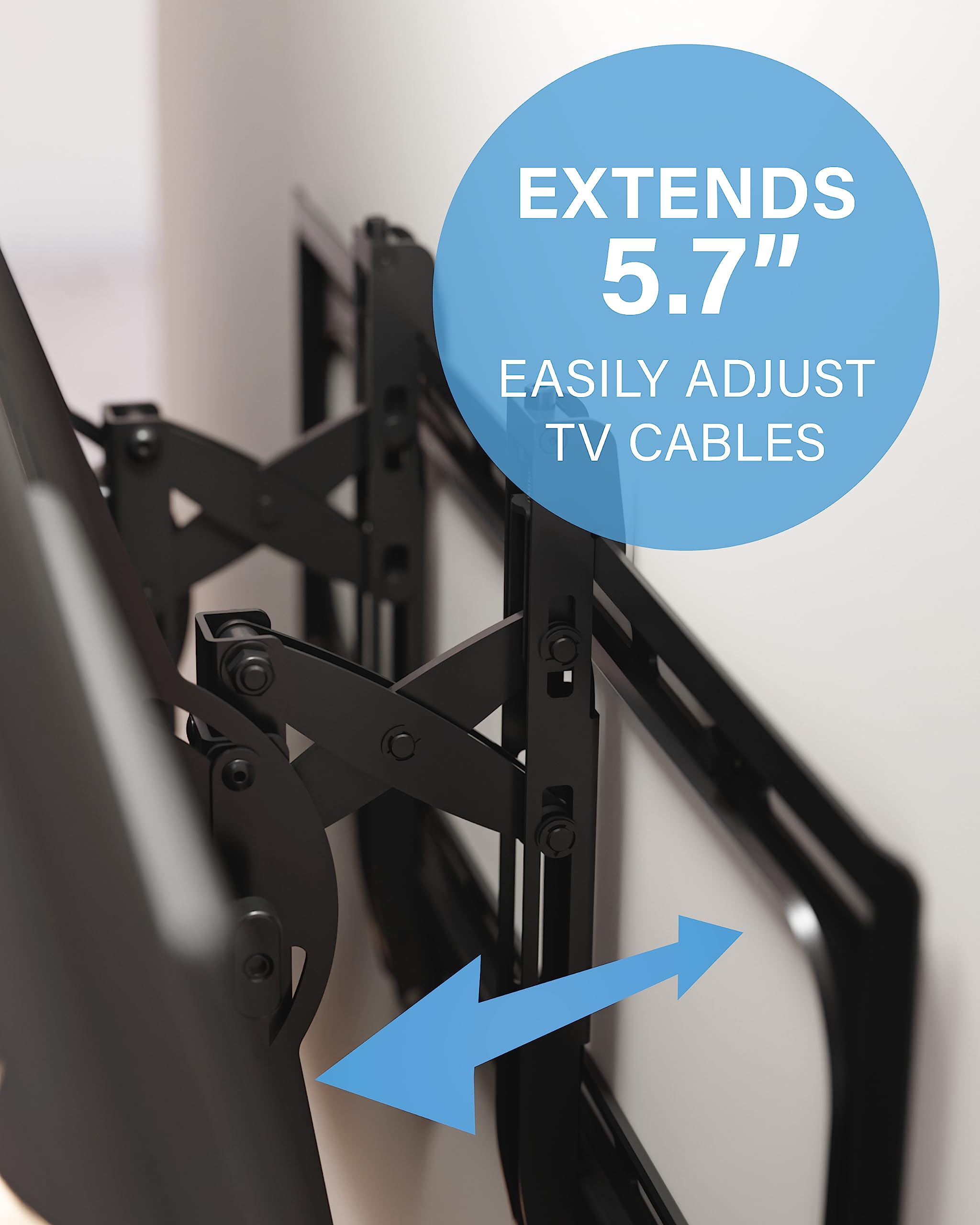 Tilting TV Wall Mount for Large TVs Up to 90 Inches, Heavy Duty Adjustable Flat Screen Television Bracket - Image 4