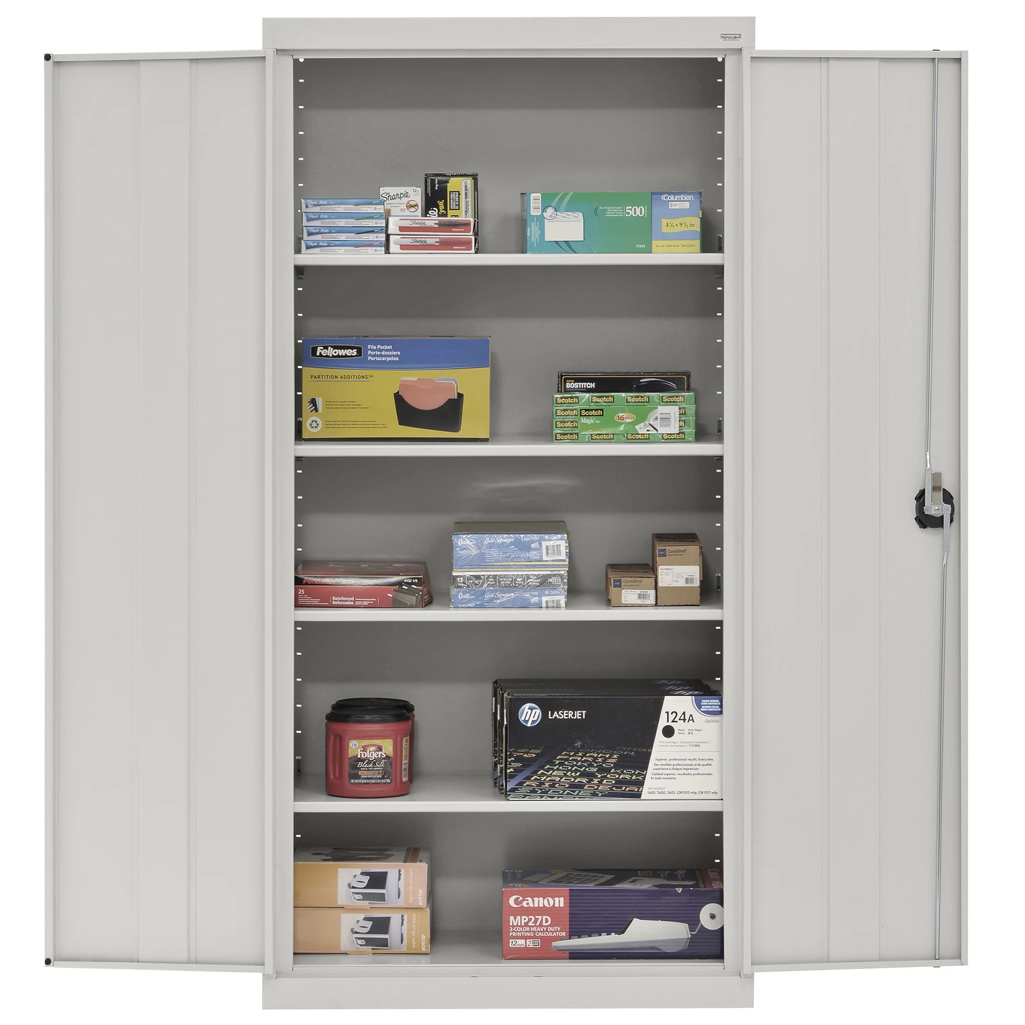 Sandusky Lee 20-Gauge 5-Shelf Welded Steel Freestanding Garage Storage Cabinet, Black - Image 30