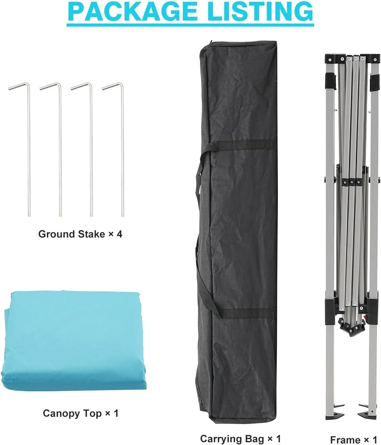 Canopy Tent, 10X10 FT Pop Up Canopy Outdoor Instant Tent Slant Legs with Carrying Bag, Portable Gazebo Shelter for Patio Deck Garden and Beach - 8X8 FT Canopy Cover (Dark Blue) - Image 21