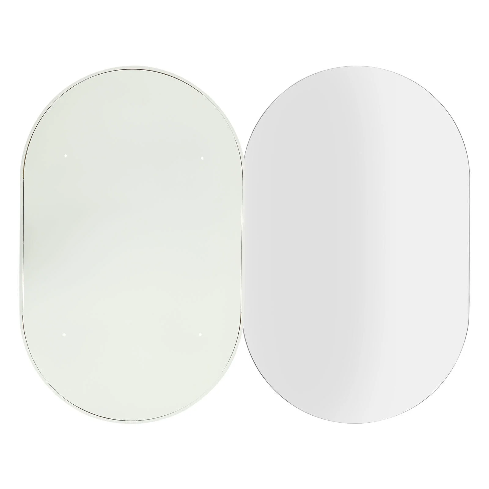 Fichiouy Bathroom Mirror Cabinet Oval Wall Mounted Cabinet Storage Cabinet with Mirror for Bathroom 19.76" x 30.82" - Image 8