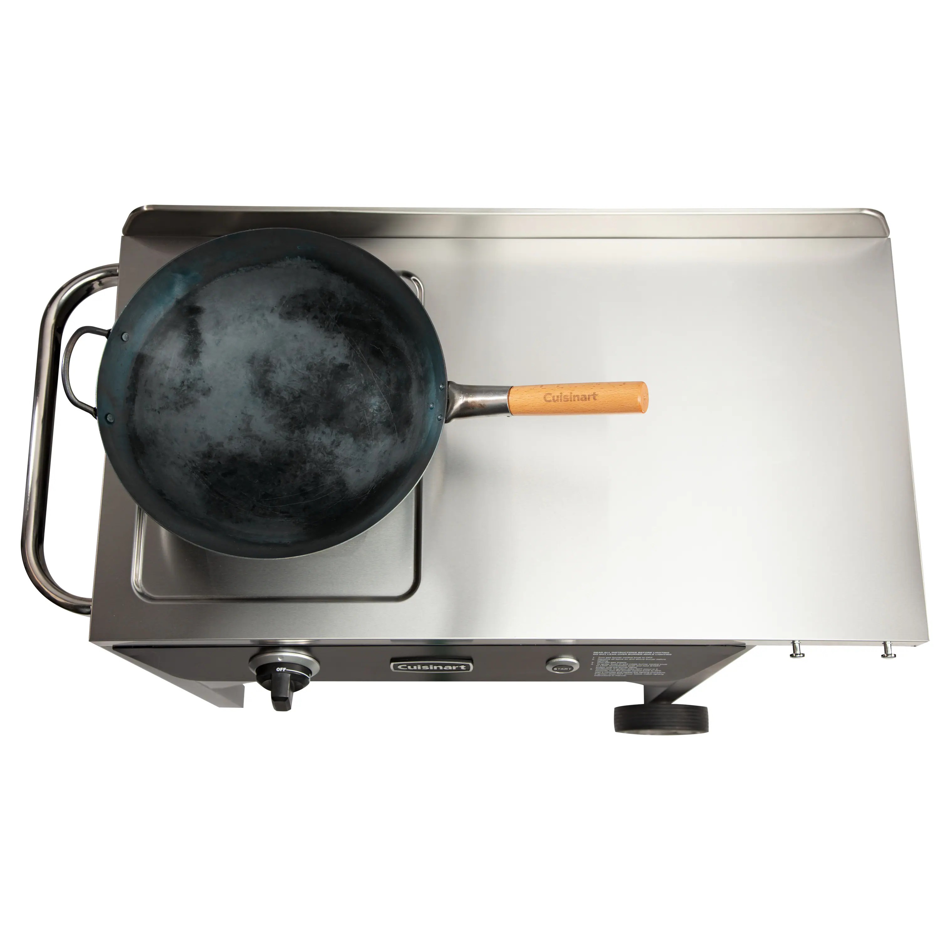 Outdoor Wok Station, 50,000 BTU Propane Outdoor Wok Burner w Prep Table, 14 Carbon Steel Wok for Stir Fry, Searing, BBQ Black - Image 11