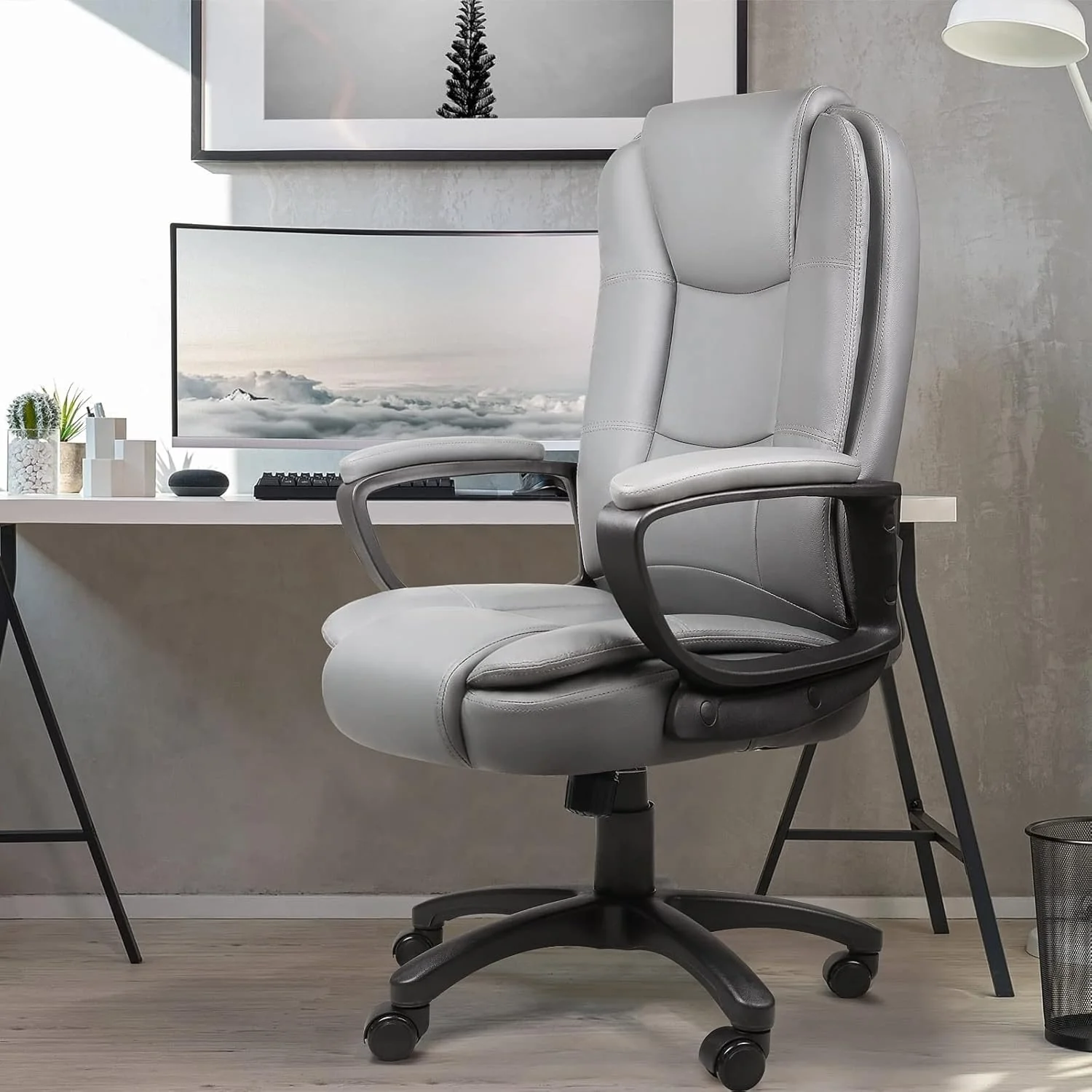 Big and Tall Executive Office Chair, High Back Ergonomic Leather Chair, 400 lb Capacity - Image 23