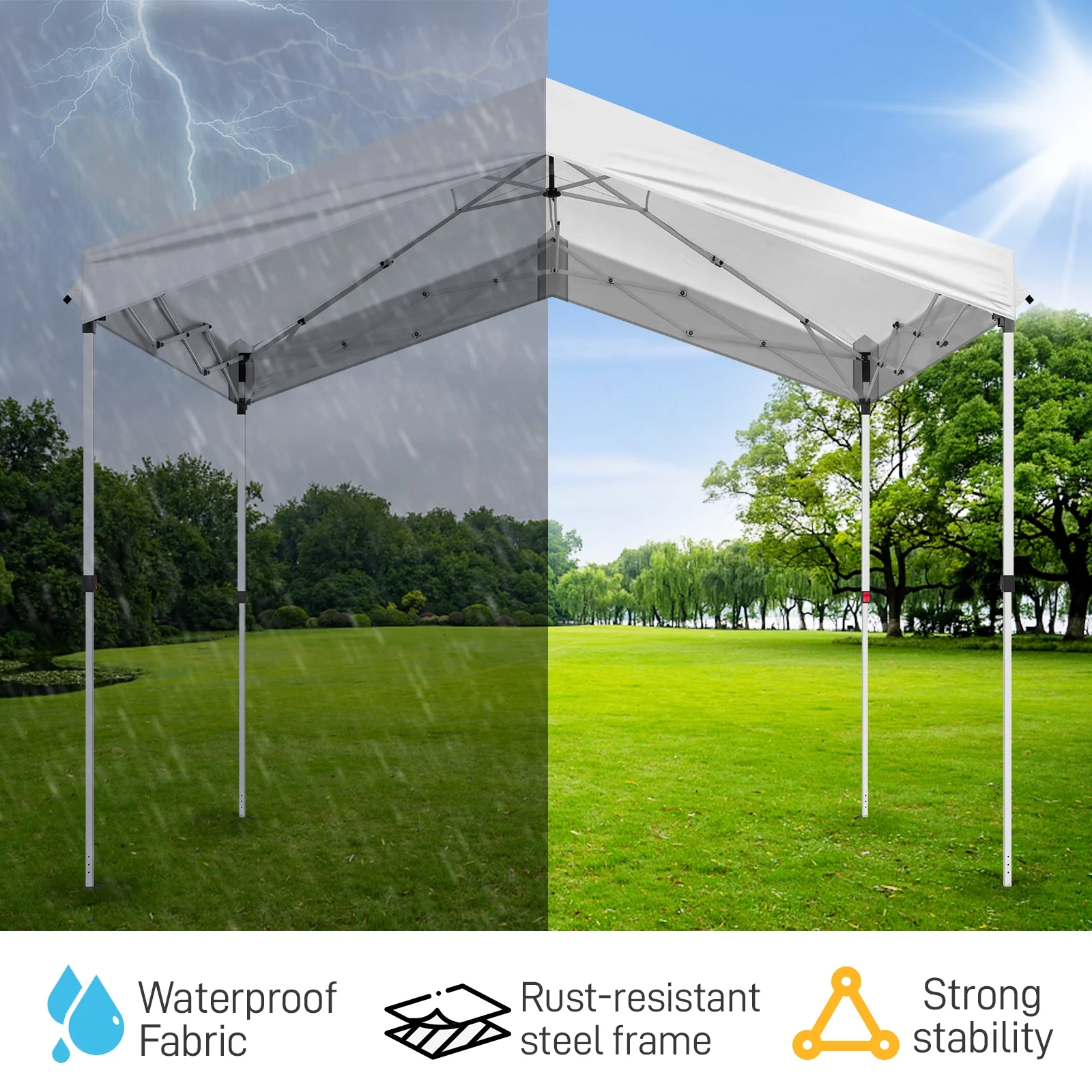 Ktaxon 10' x 10' Pop Up Canopy Tent EZ Up Canopy Tent for Outdoor Event,Car Shelter,Patio Activity - Image 5