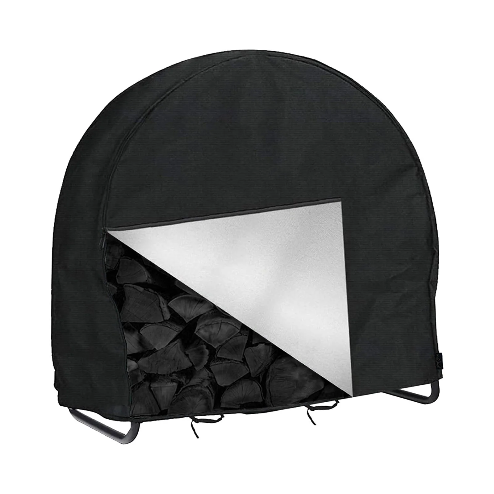 Christmas Gifts Clearance! Cbcbtwo Firewood Log Hoop Cover, Outdoor Heavy Duty Oxford Waterproof And Weather Resistant Patio Log Rack Cover,Waterproof Firewood Cover With Openable - Image 3