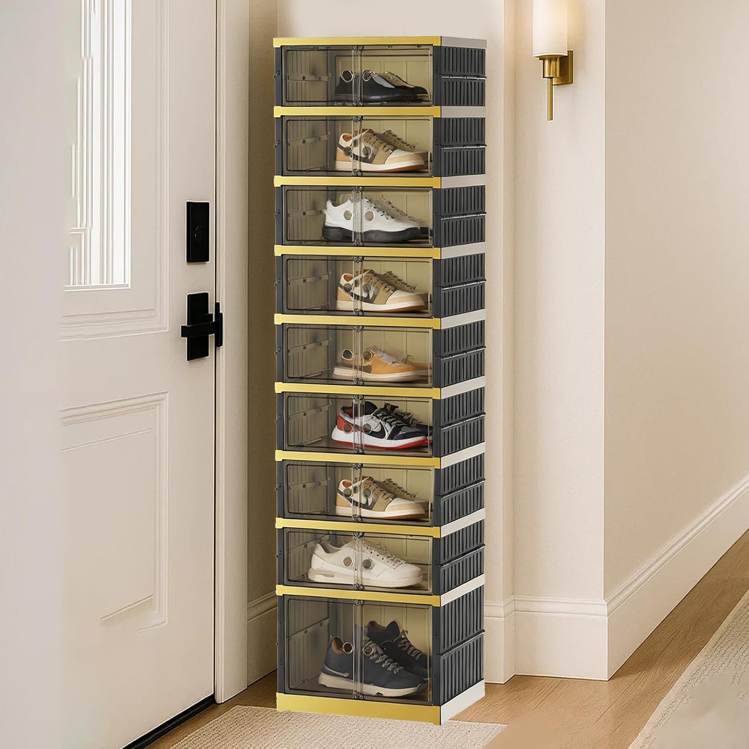Collapsible Shoe Rack Organizer, 9 Tiers, 36 Pairs, 34.2" Wide - Image 10