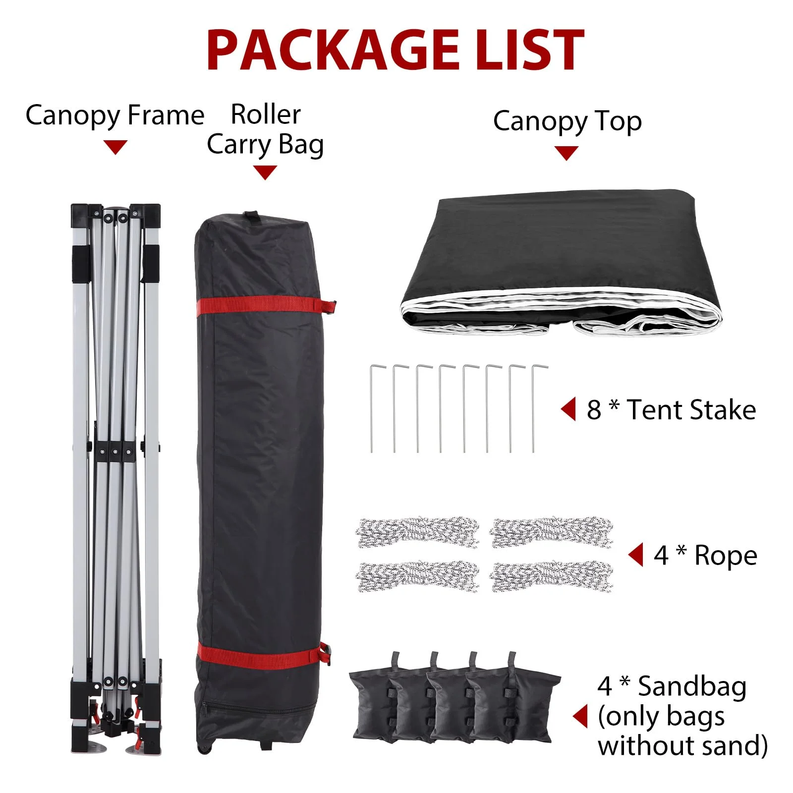 Luku 10x10ft Instant Pop-Up Canopy Tent with Patented Center Lock System, Portable Wheeled Carry Bag, Adjustable Height Straight Legs for Outdoor, Garden, Market, Patio, Yard - Image 17