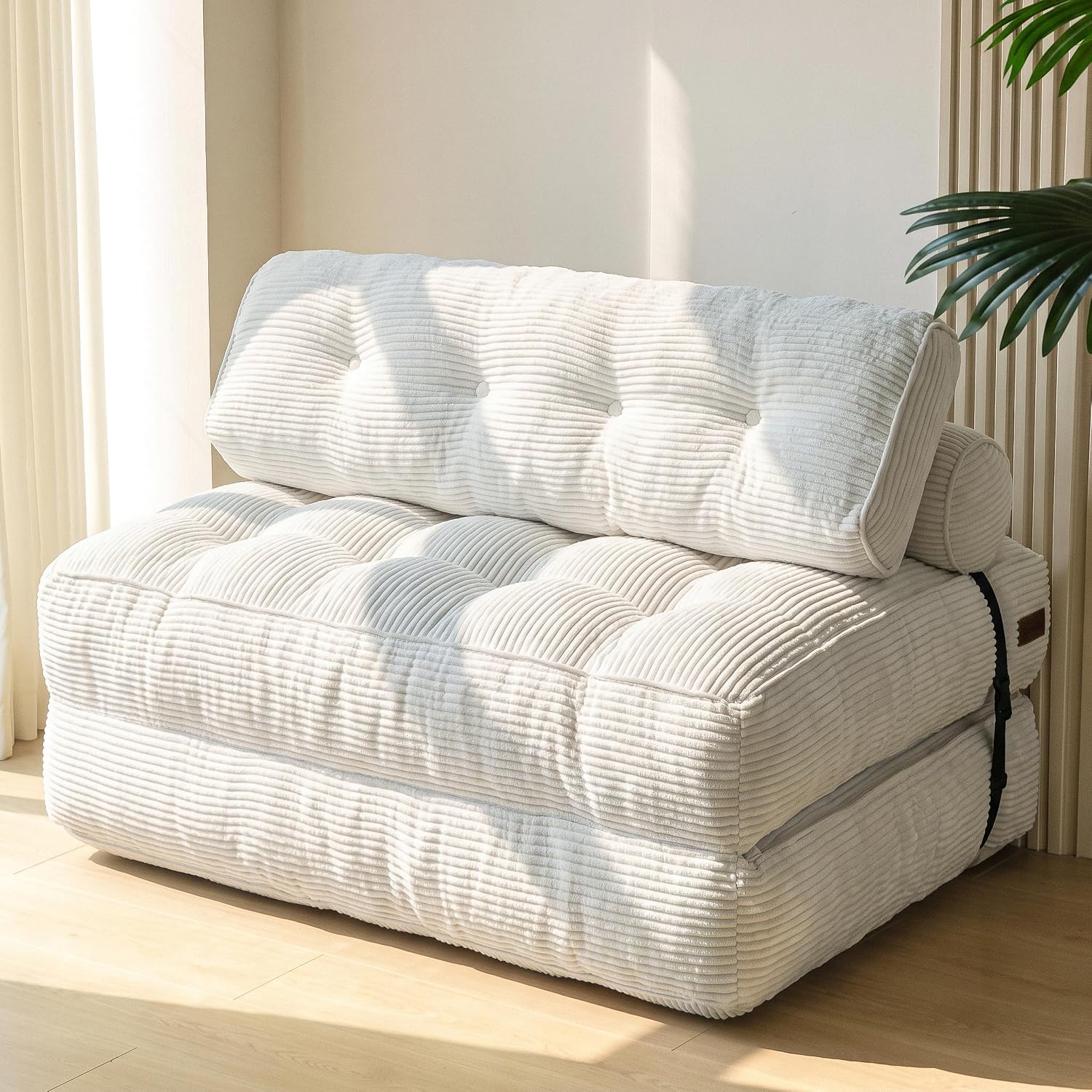 Folding Sofa Bed, Convertible Chair Bed with Pillow