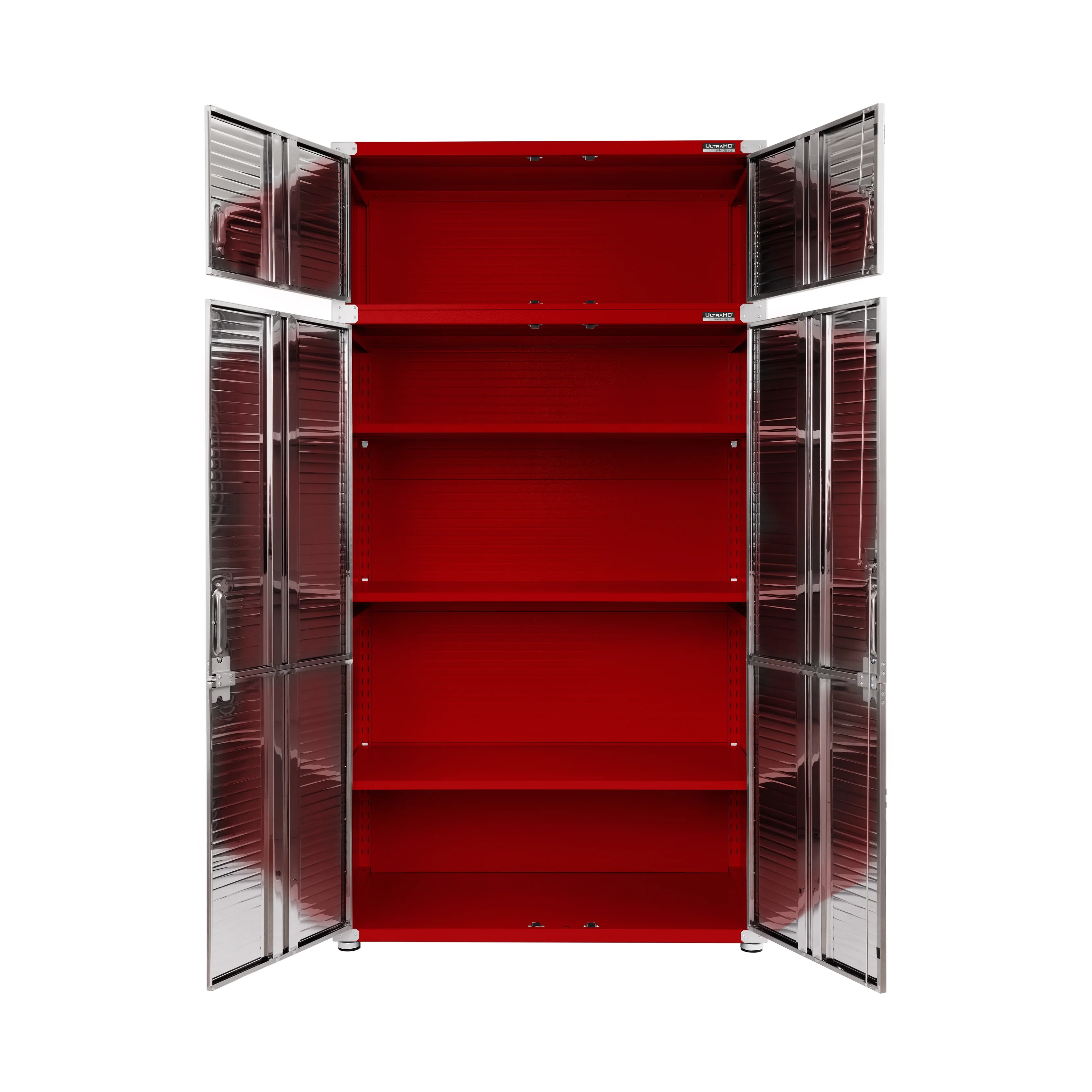 Seville Classics UltraHD Mega 2-Door Lockable Stacker Storage Cabinet, 48" W X 24" D X 18.5" H, Graphite - Image 12