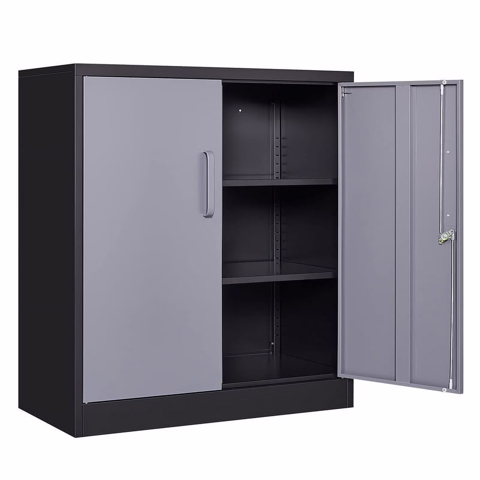 MIIIKO 71" Metal Storage Locker Metal Garage Locker Cabinets with Locking Door and 4 Adjustable Shelves, Steel Classic Storage Cabinet for Home, School, Office, Garage - Image 9